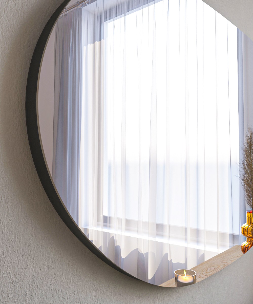 Vanomi Mirror Black 52 x 89cm