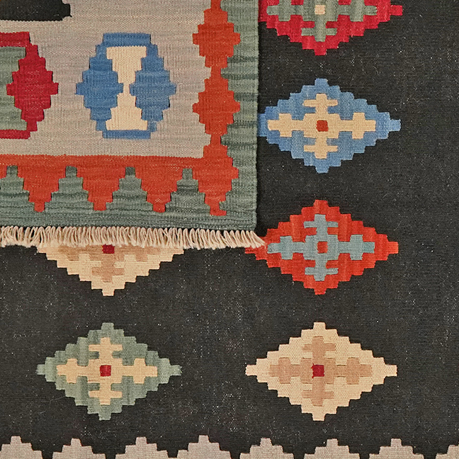 Kilim Gashgai Teppich Wolle Mehrfarbig