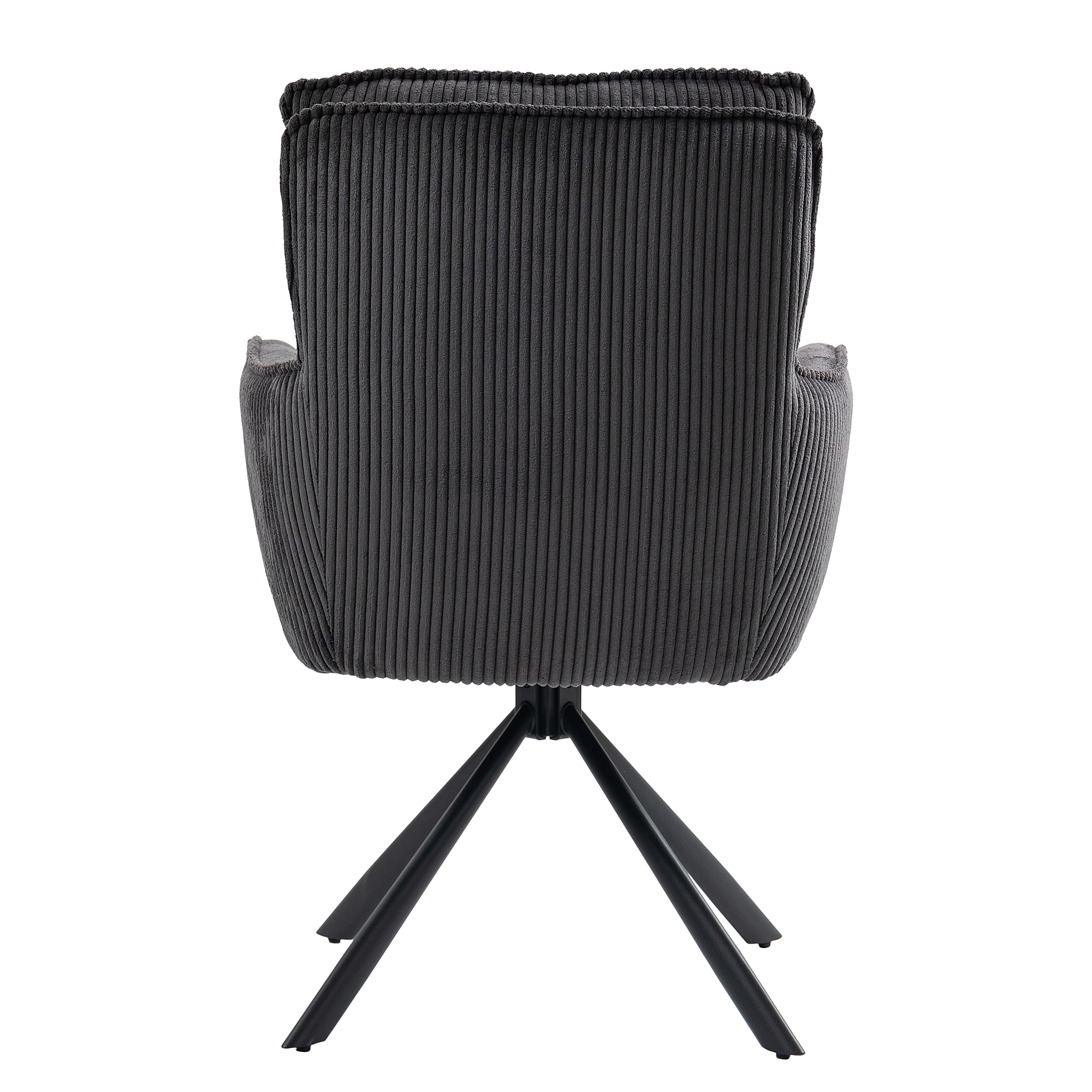 2x Drehbarer Armlehnenstuhl SALVIN Dunkelgrau