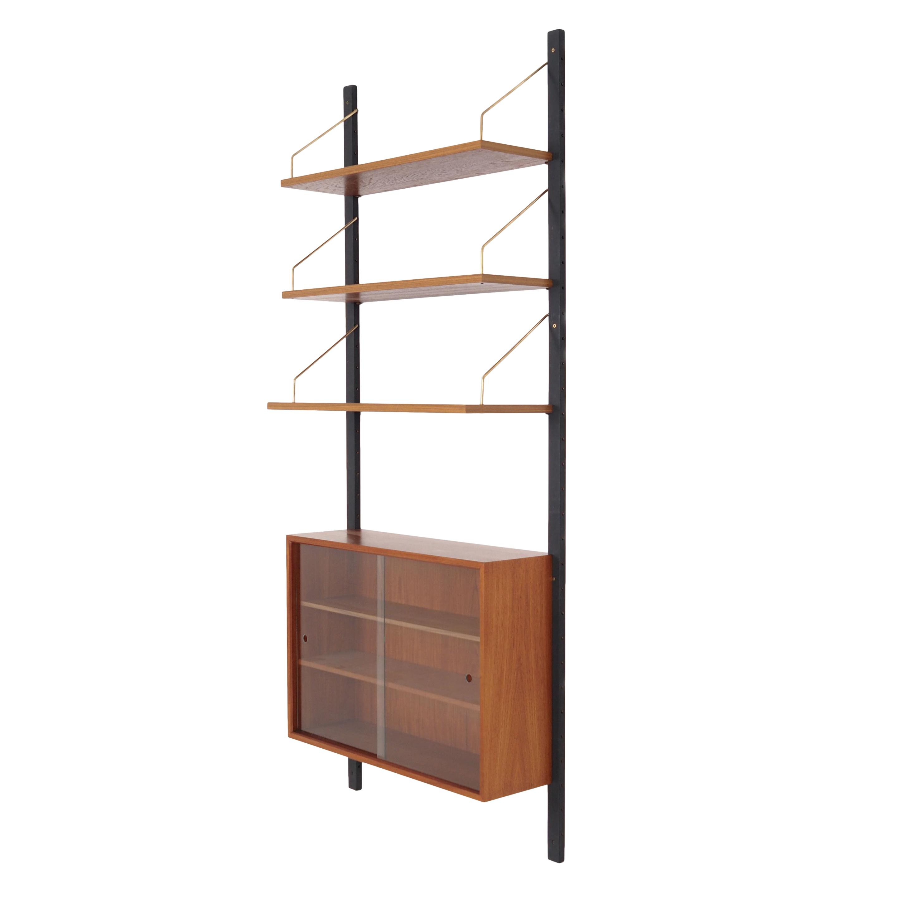 Teak shelf brown 1960s