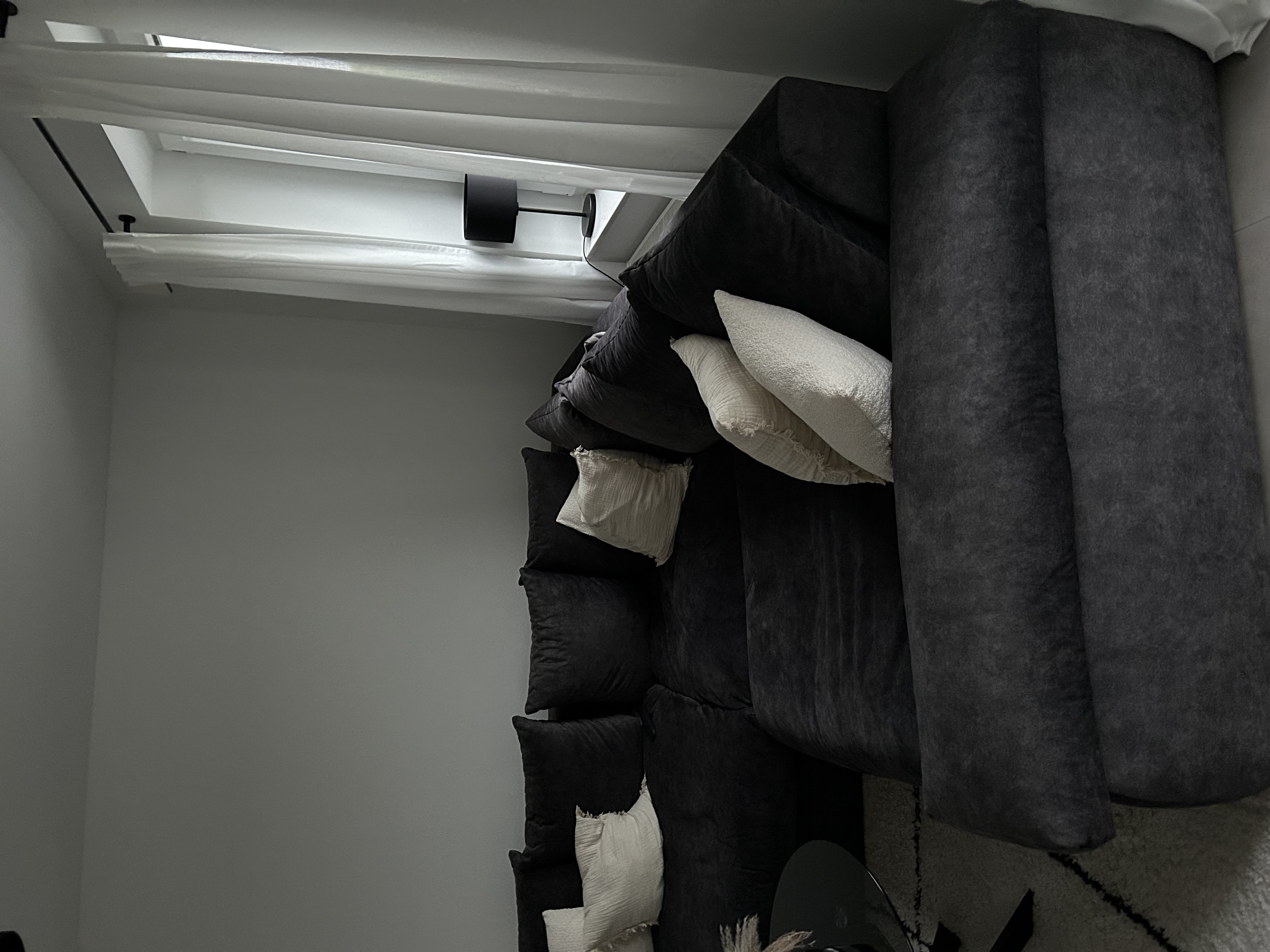 Ecksofa Samt Grau