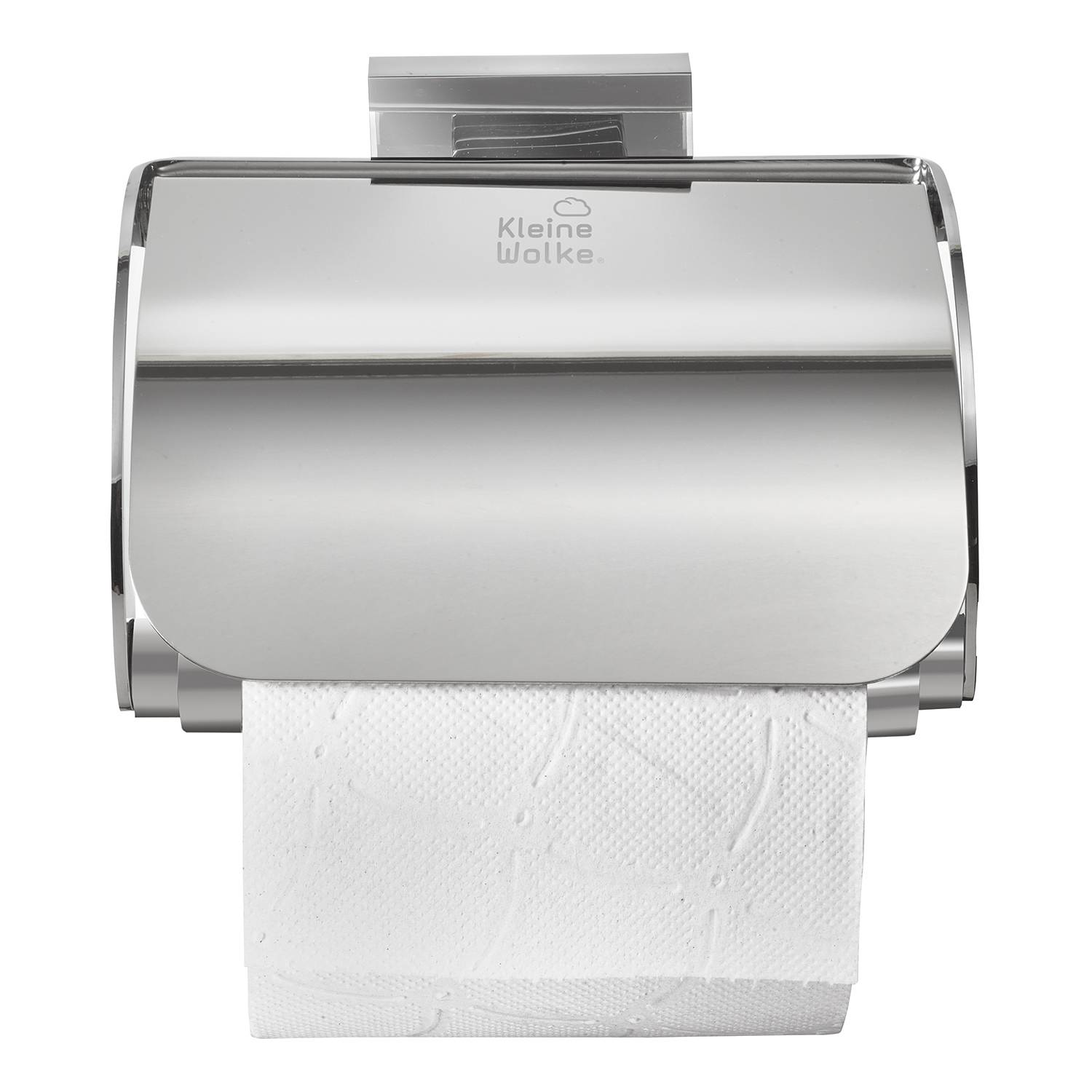 Neo Rollenhalter mit Deckel Edelstahl Silber