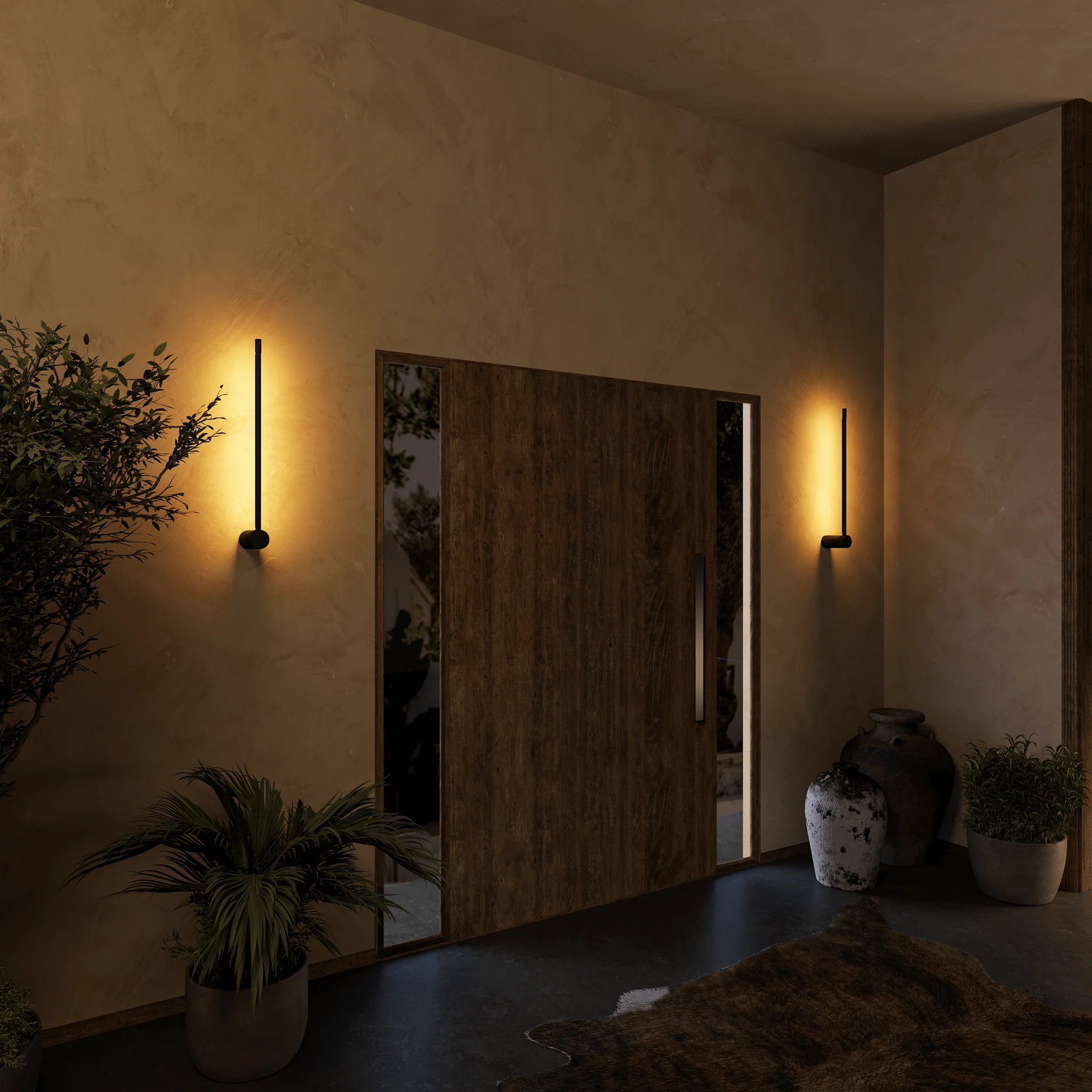 Dimmbare LED Wandleuchte PERSEIS Klein Schwarz