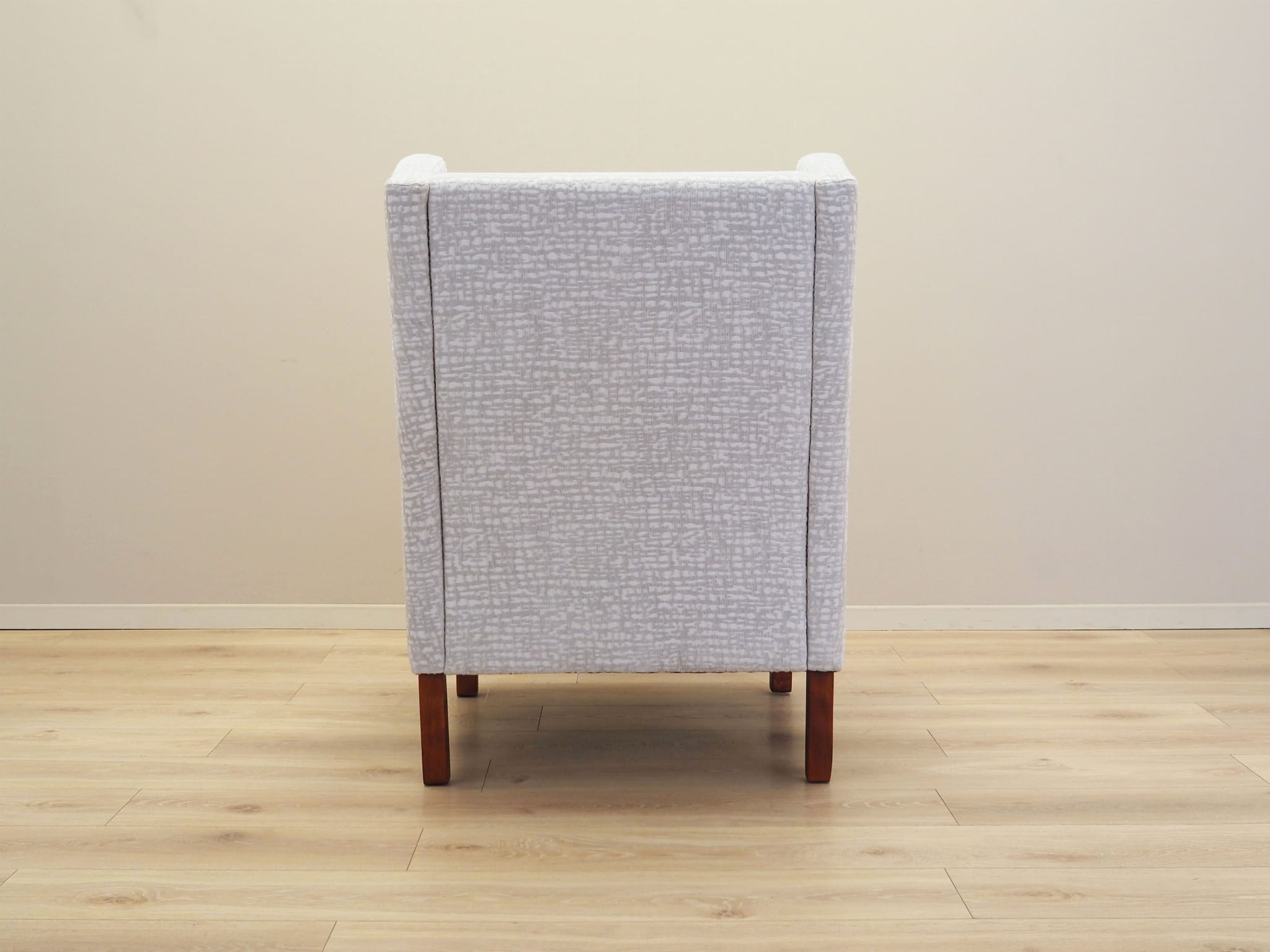 Vintage armchair textile wood grey 1960s