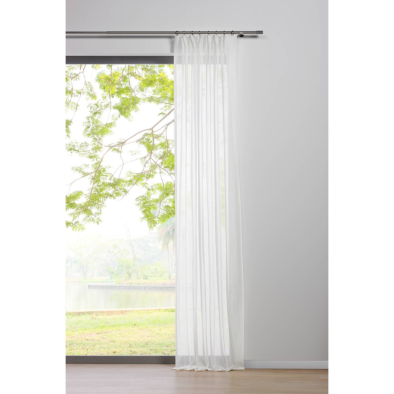 Schlaufenschal Pure Polyester Weiß 135 x 245 cm