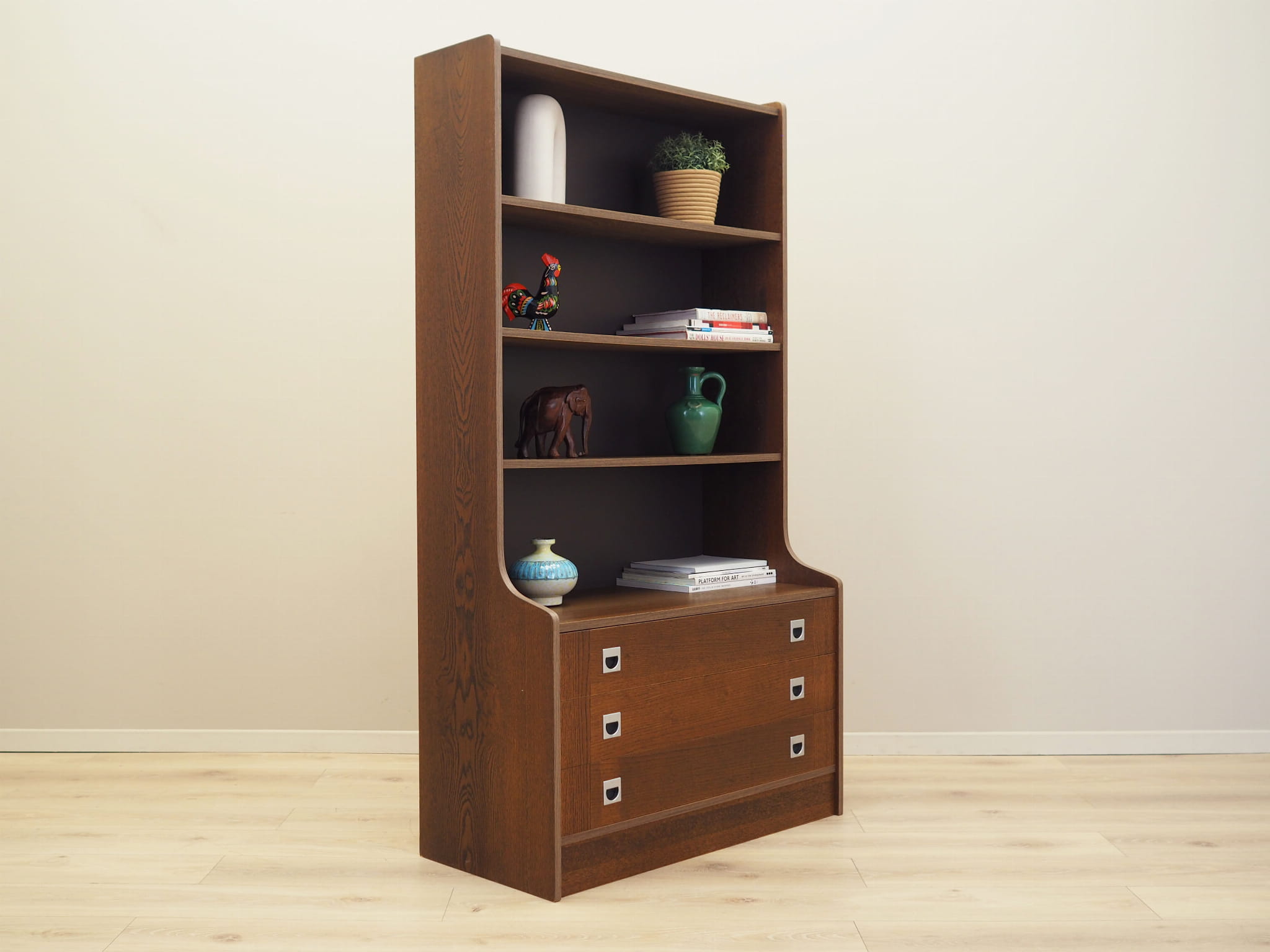 Bookshelf Wood Brown 1970s