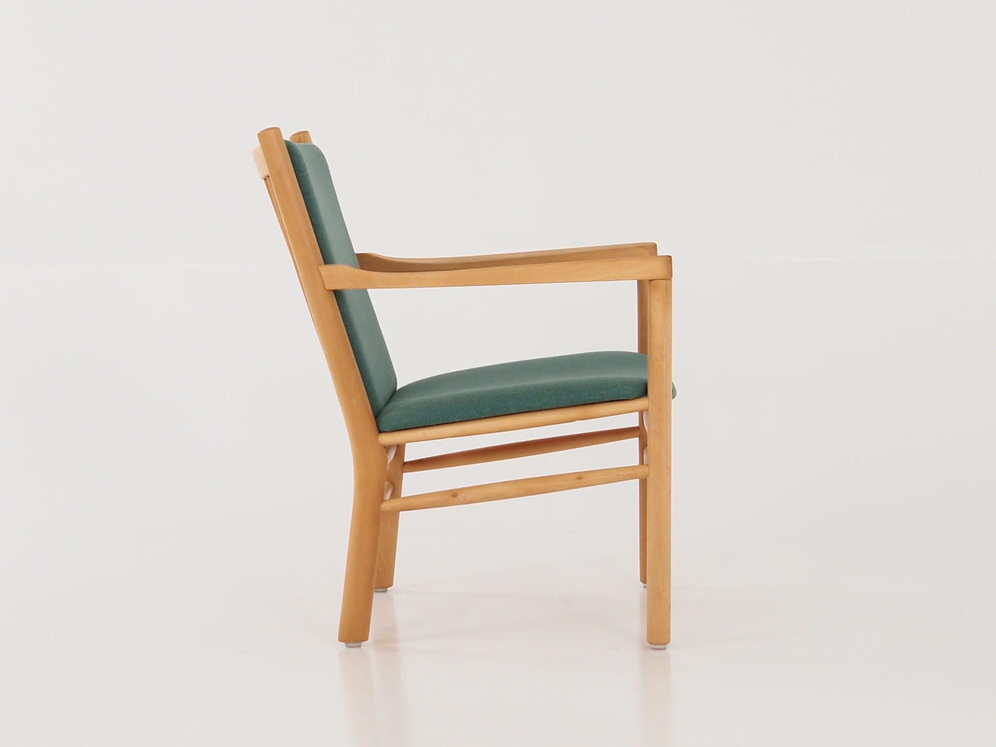 Vintage chair Beech wood Green 1970s