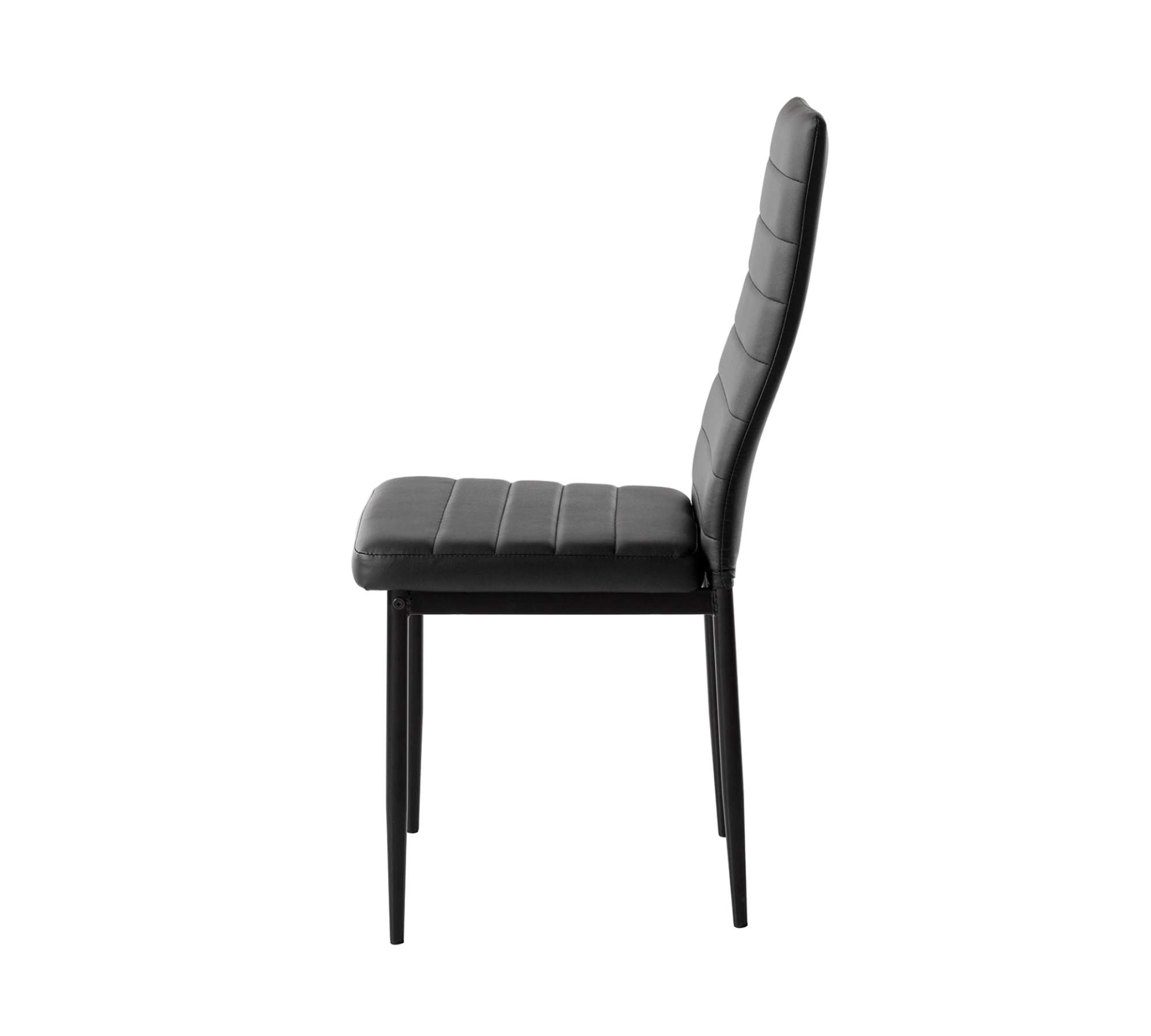 2x Esszimmerstuhl Kunstleder Schwarz