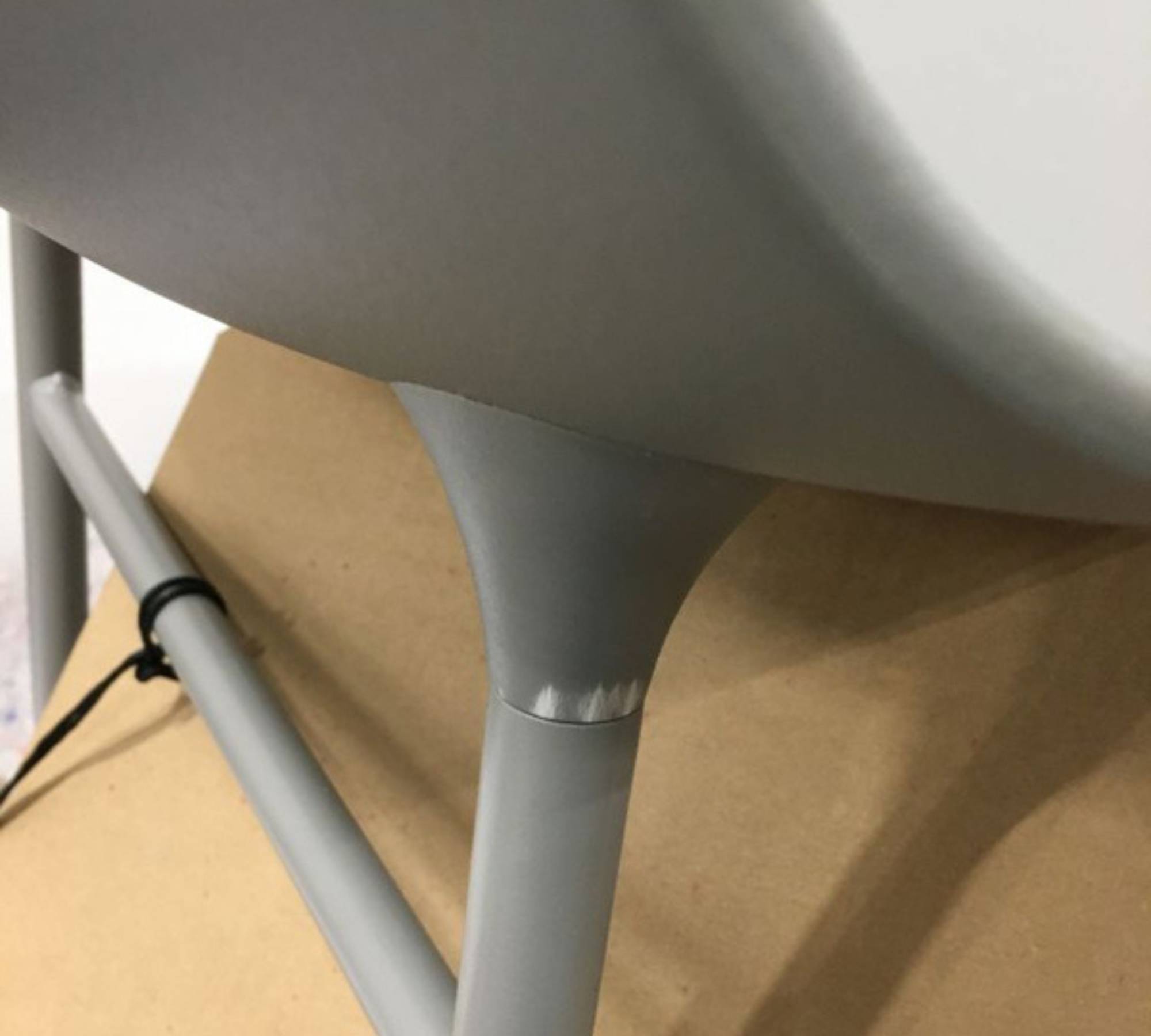 Form Stuhl Metall Kunststoff Grau