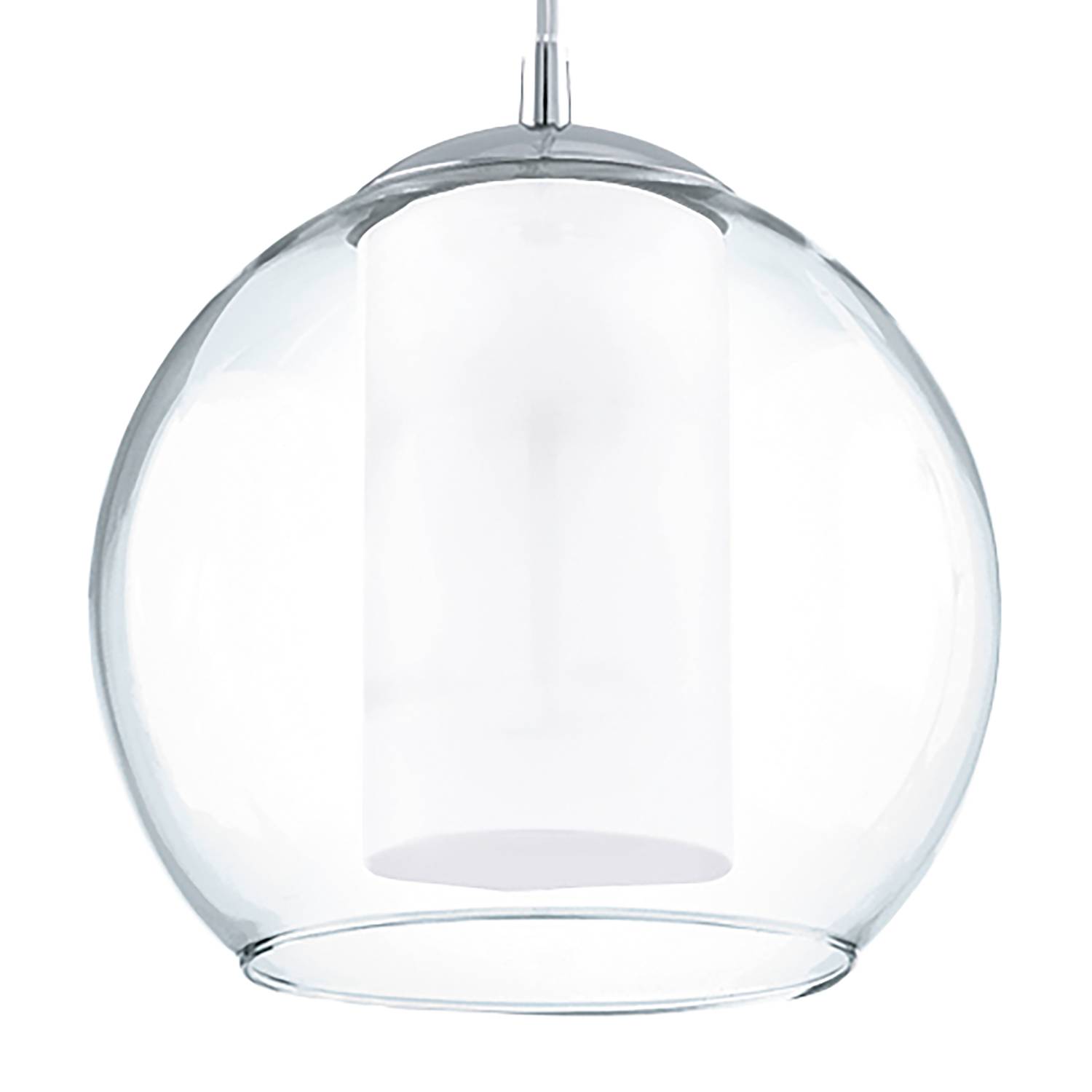 Bolsano I Pendelleuchte Glas Stahl 1-flammig