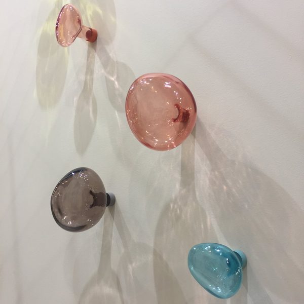 Bubble Wandhaken Klein Glas Grau