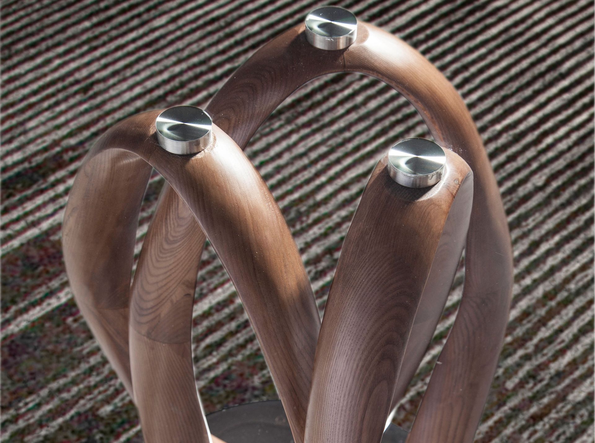 Runder Esstisch Walnussholz Glas Ø 120cm