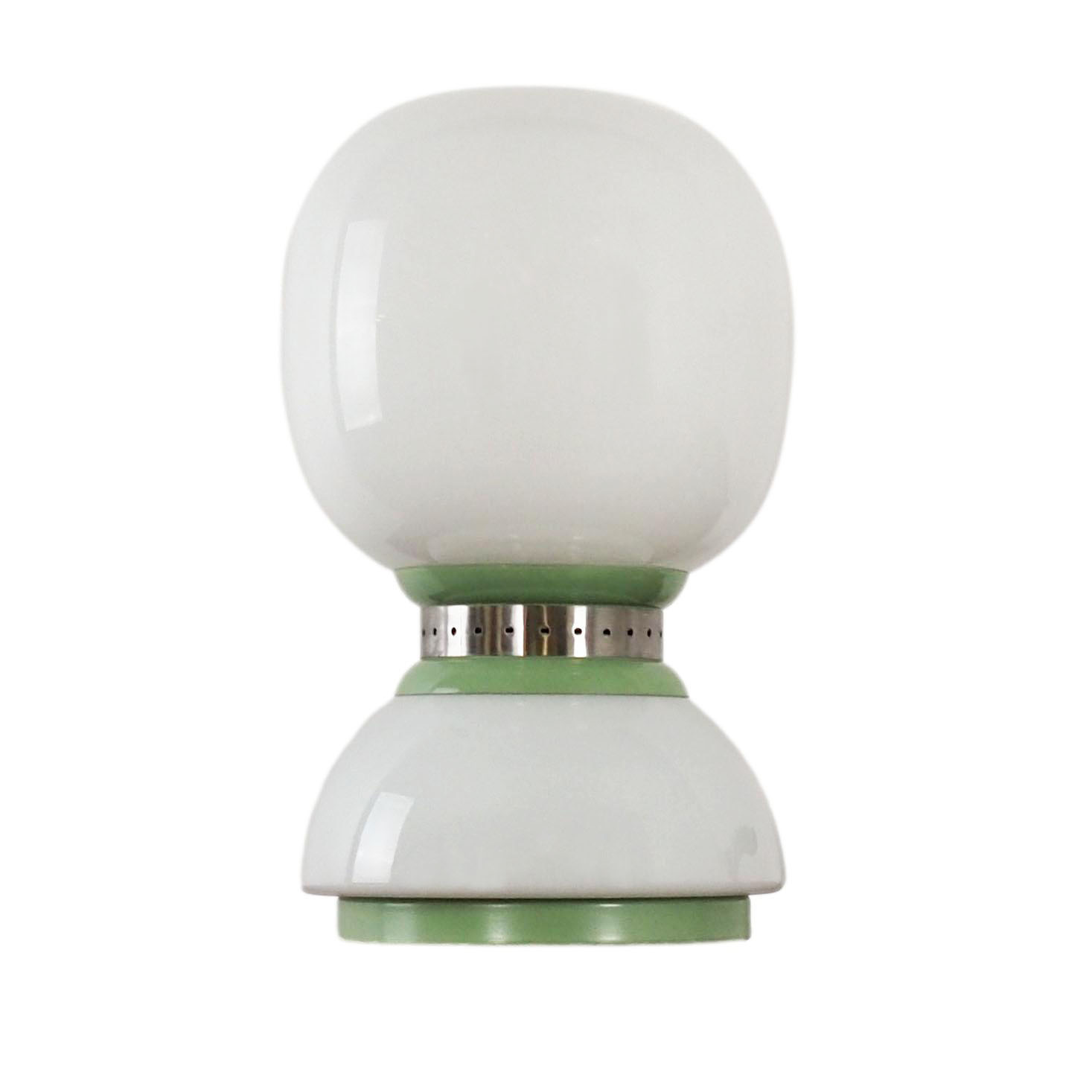 Tischlampe Metall Glas 1970er Jahre