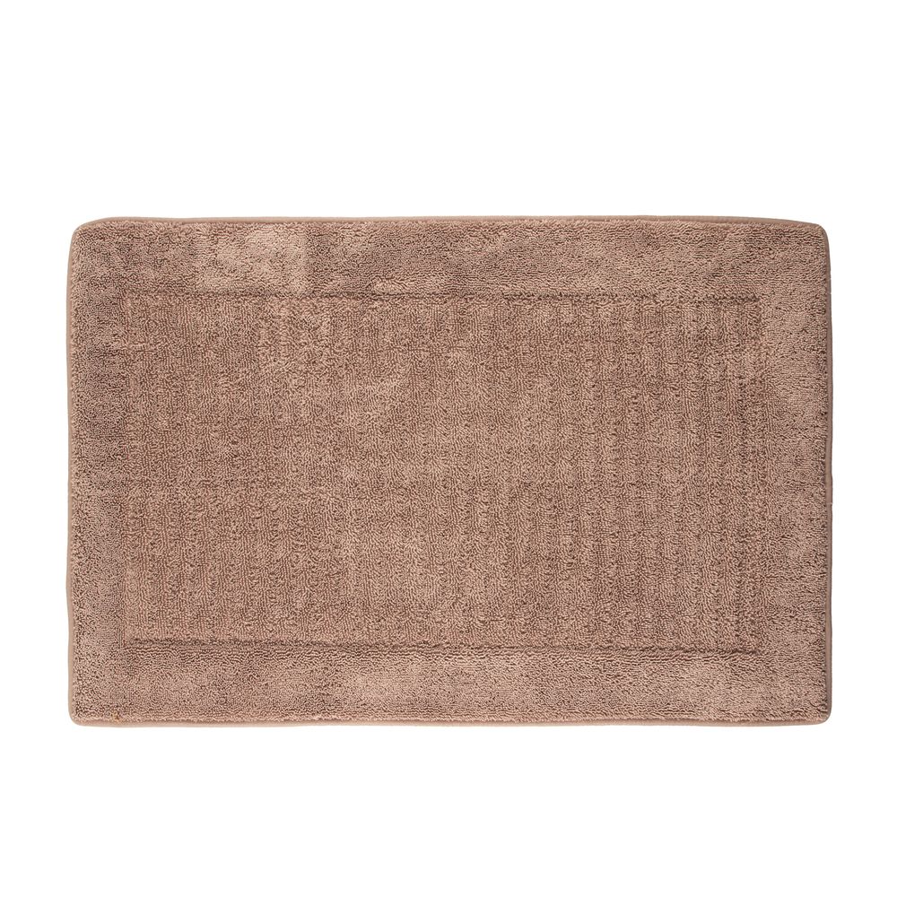 PANA Viskoelastische Badematte 50x80 Cm – Hochflor Mit Memoryschaum, Rutschfest, Saugstark, Farbe Koralle