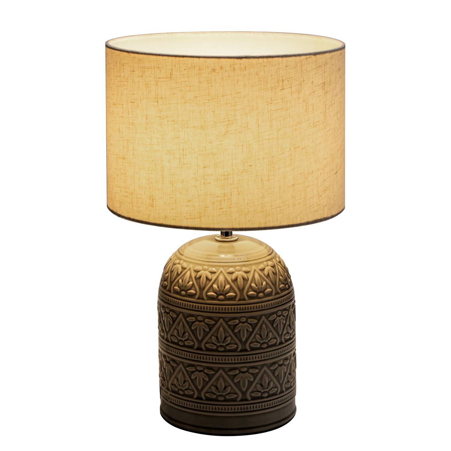 Table lamp Tender Pearl 1-light mixed fabric ceramic