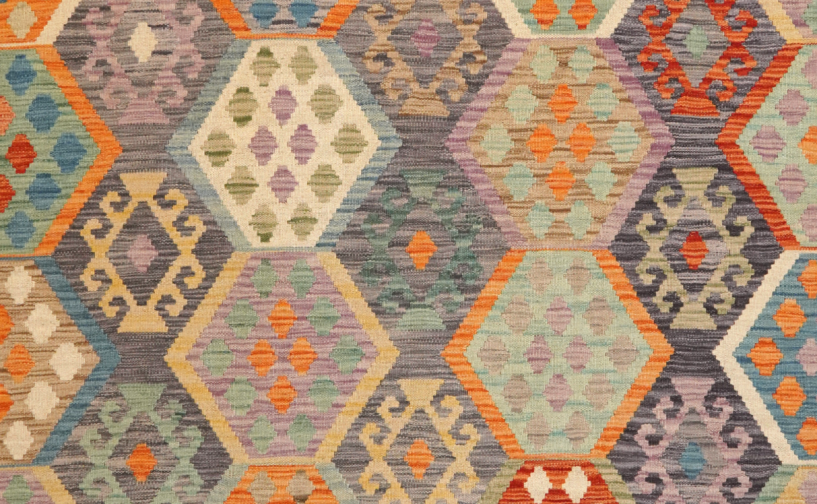 Kilim Hajar Wool Multicolored