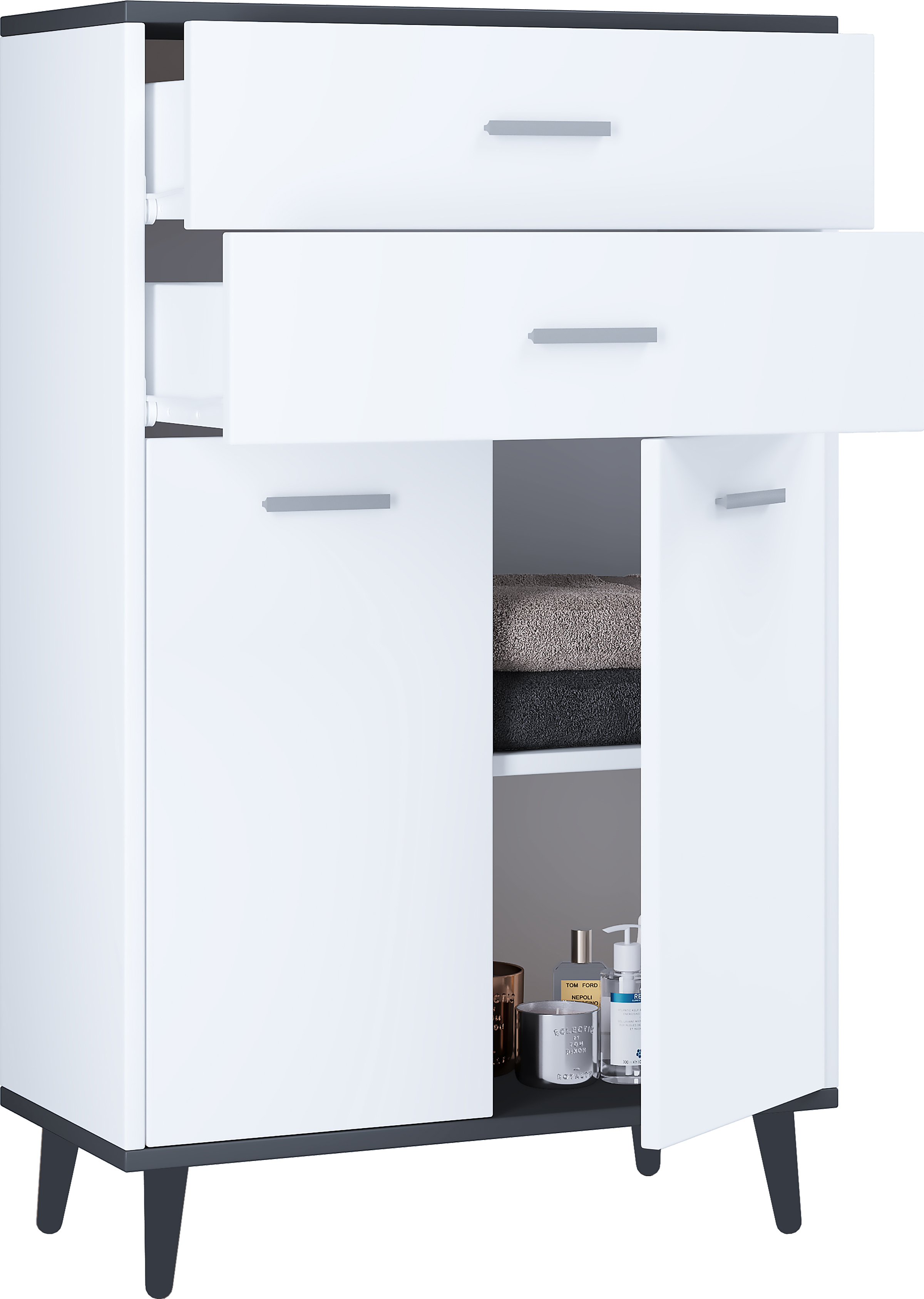 Landos Base Cabinet White Anthracite