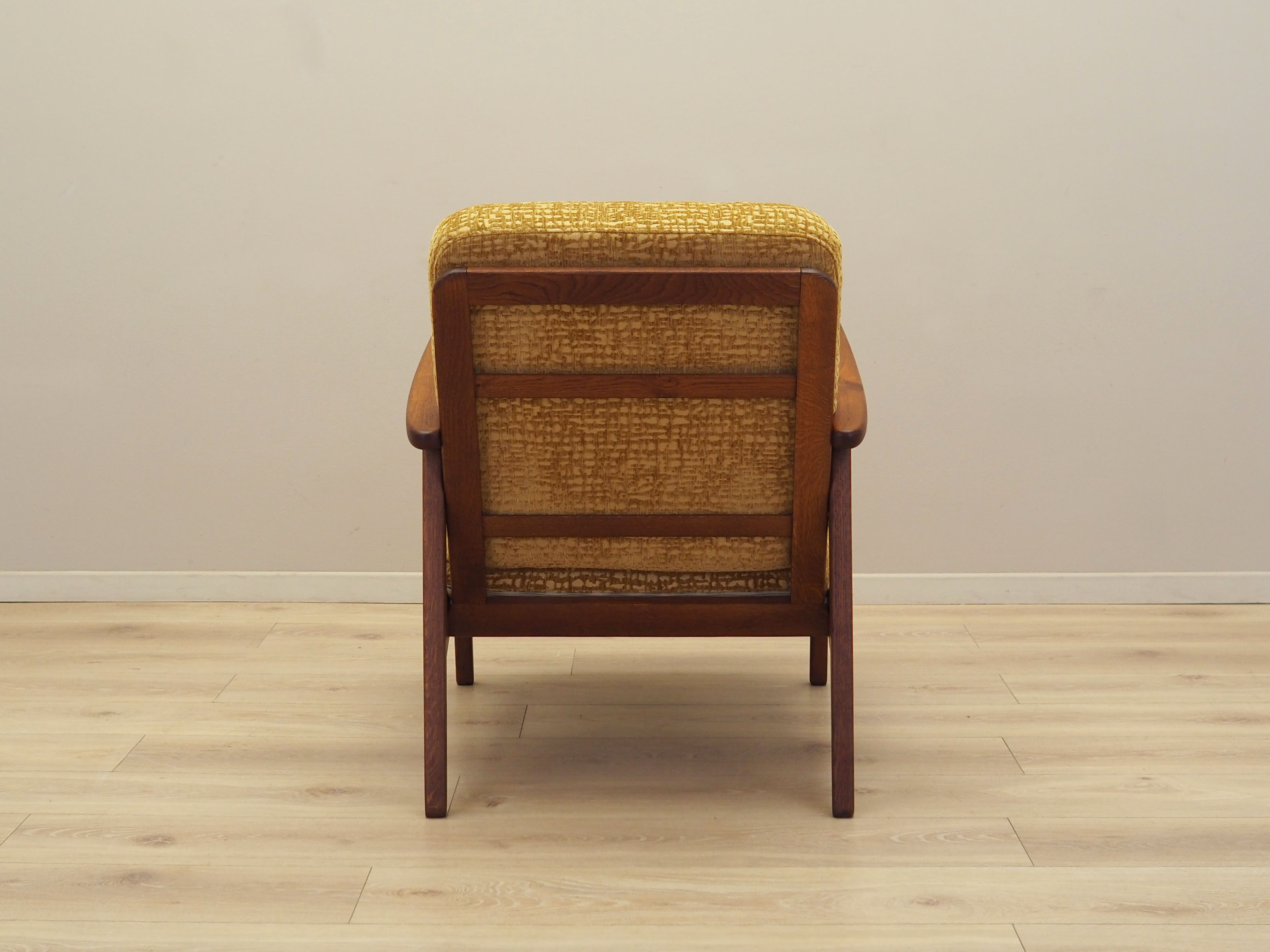 Armchair Teak Yellow 1970s