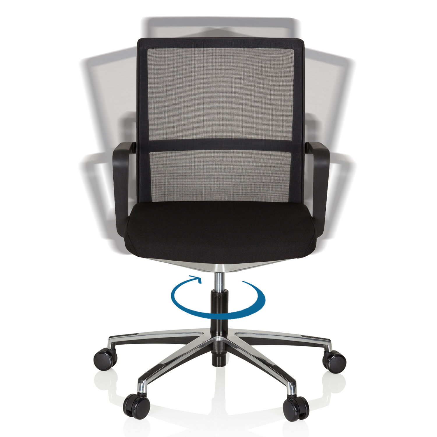 MOVE-TEC NET 3D Bürostuhl Netzstoff Schwarz