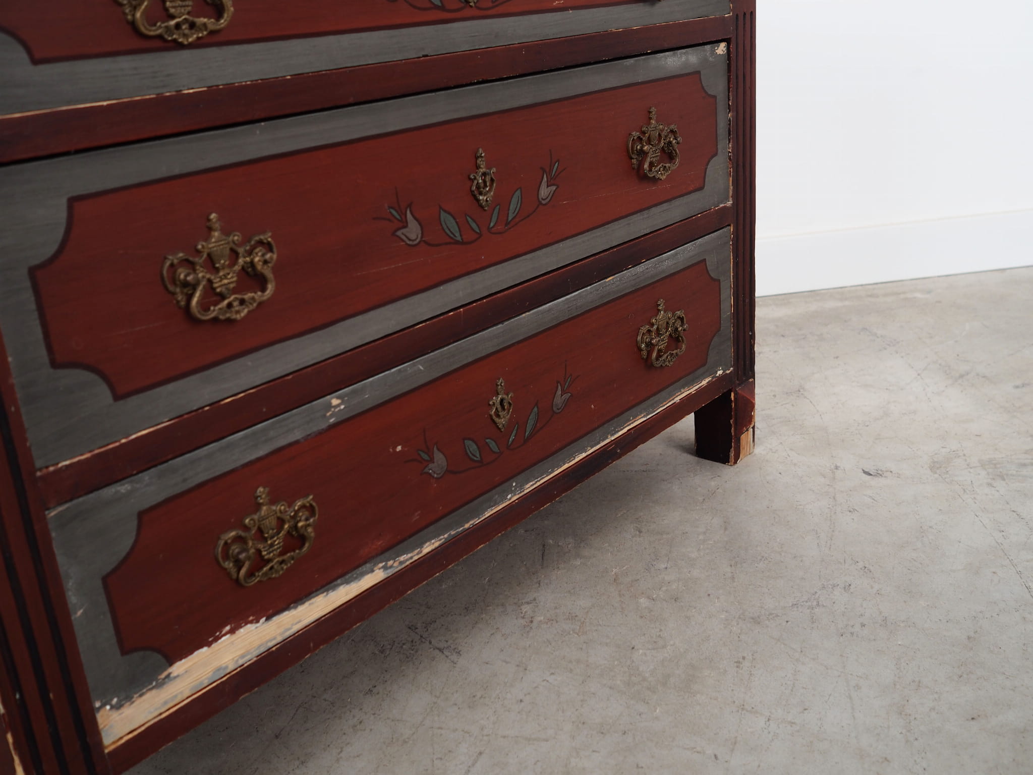 Vintage chest of drawers Pine wood Brown 1950s