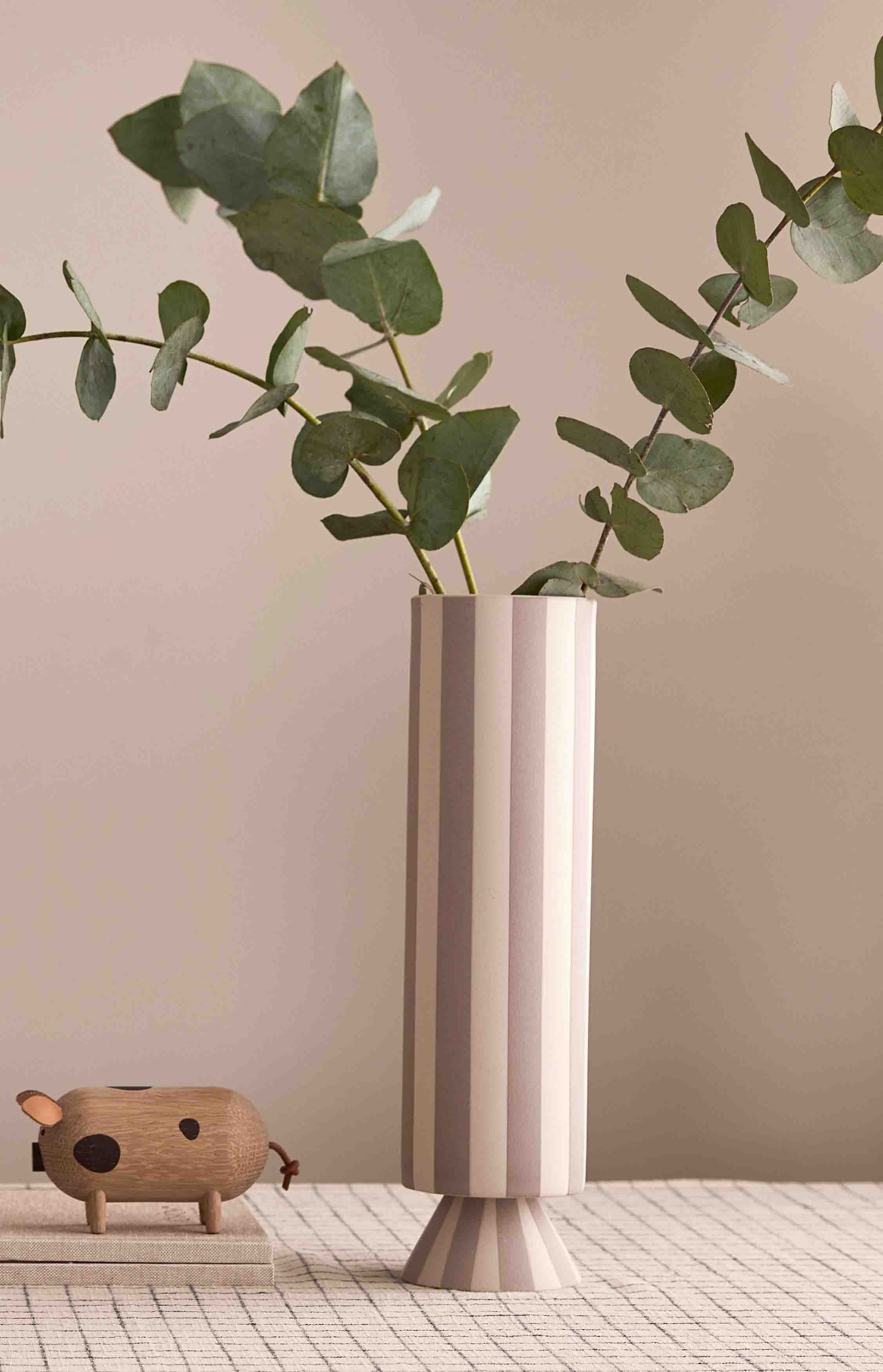 Toppu Vase Hoch Keramik Creme