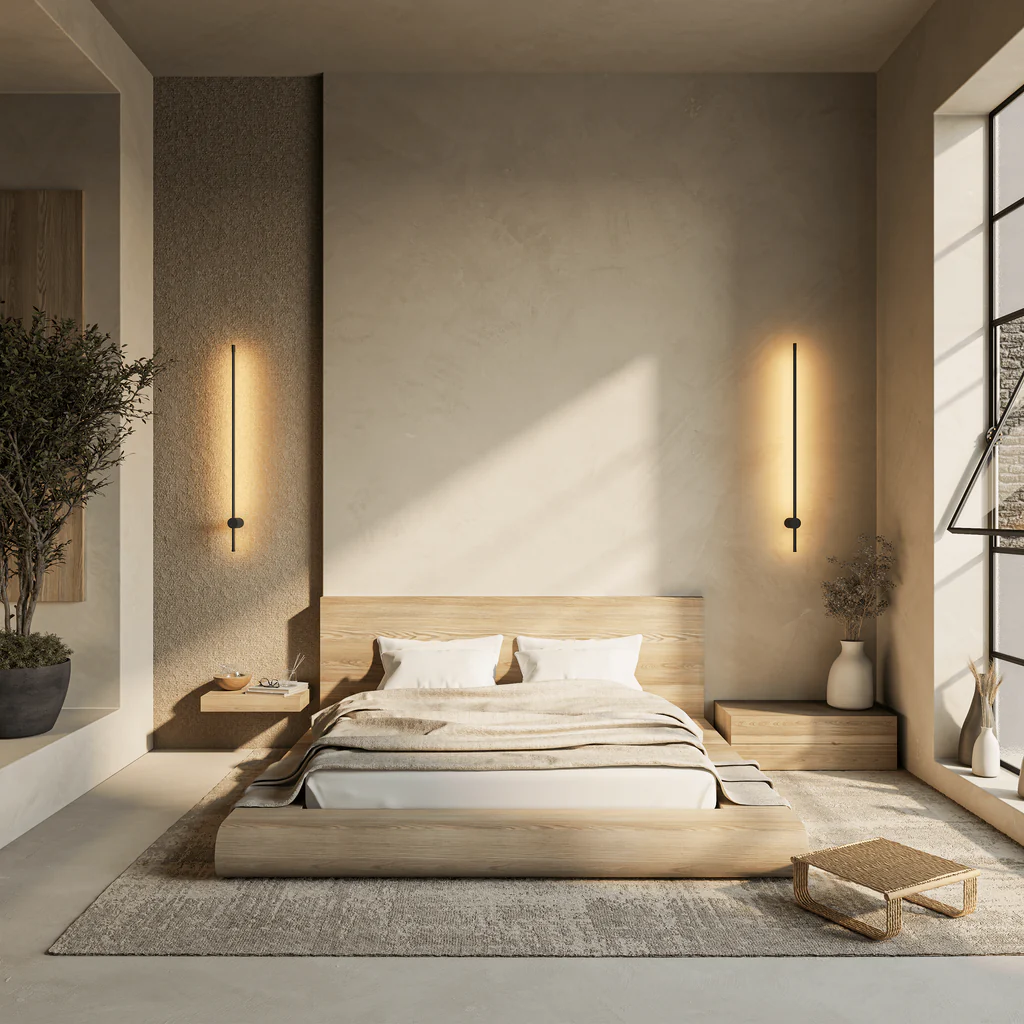 Dimmable LED Wall Lamp PERSEIS Groß Standard Black