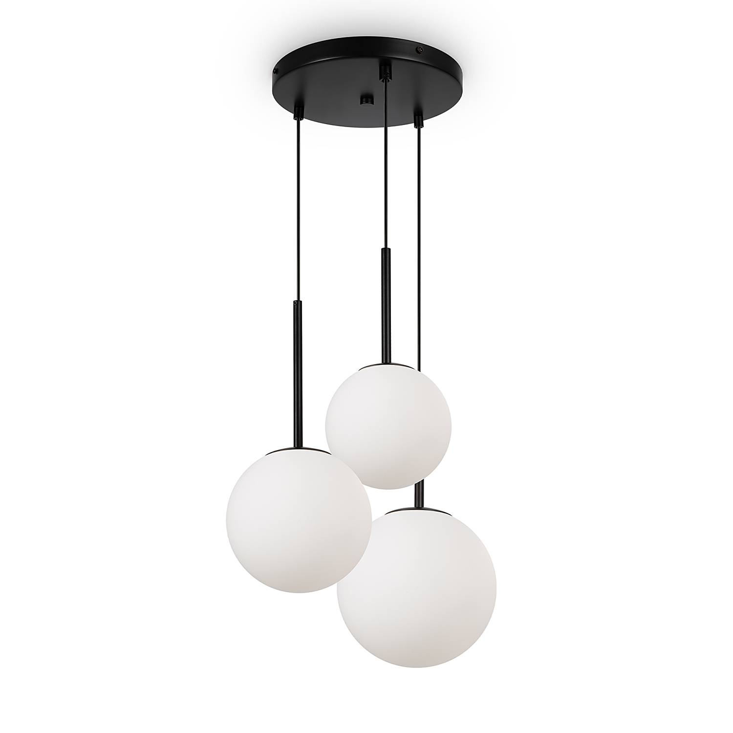 3-Flammig Pendelleuchte Basicform Typ D Milchglas