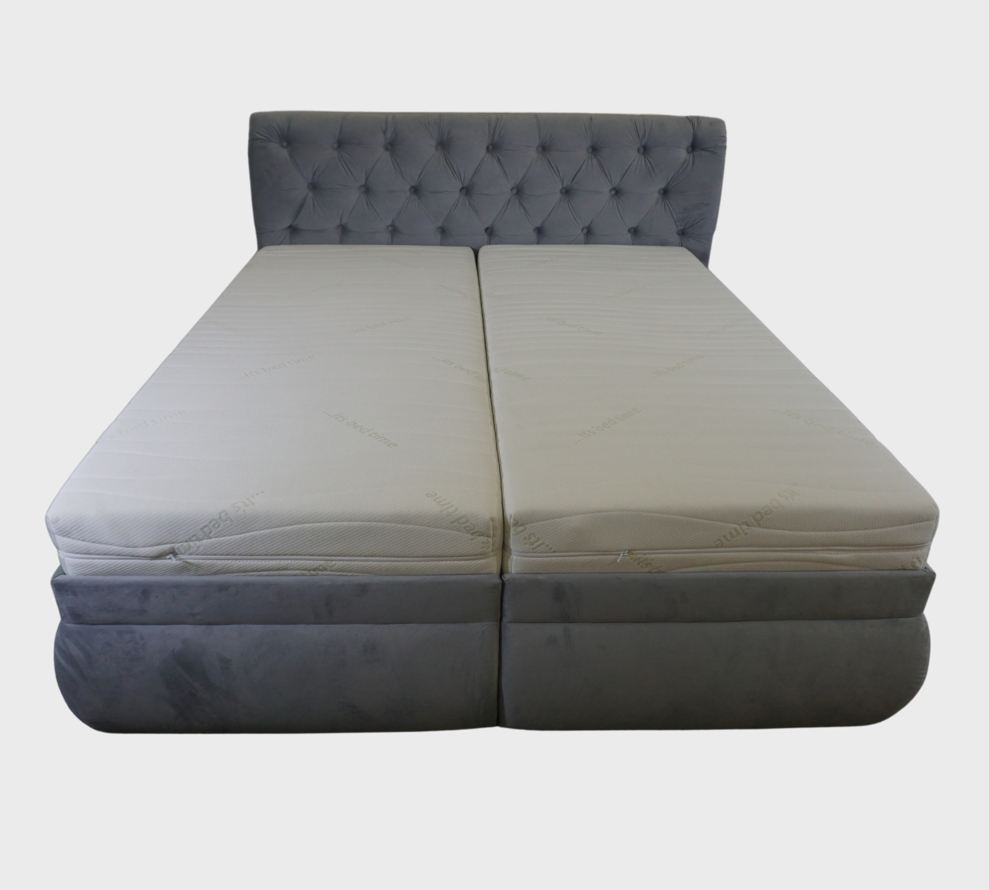 Versal 180 Boxspringbett Silber