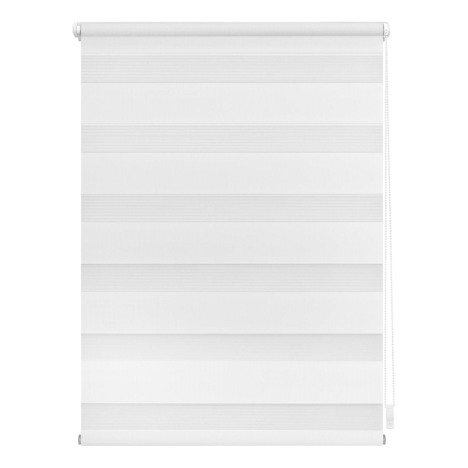 Duo-Rollo Piasek II Webstoff Weiß 80 x 150 cm