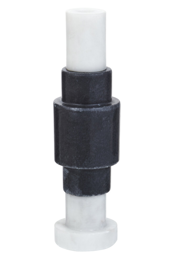 Candlestick Marble Black White