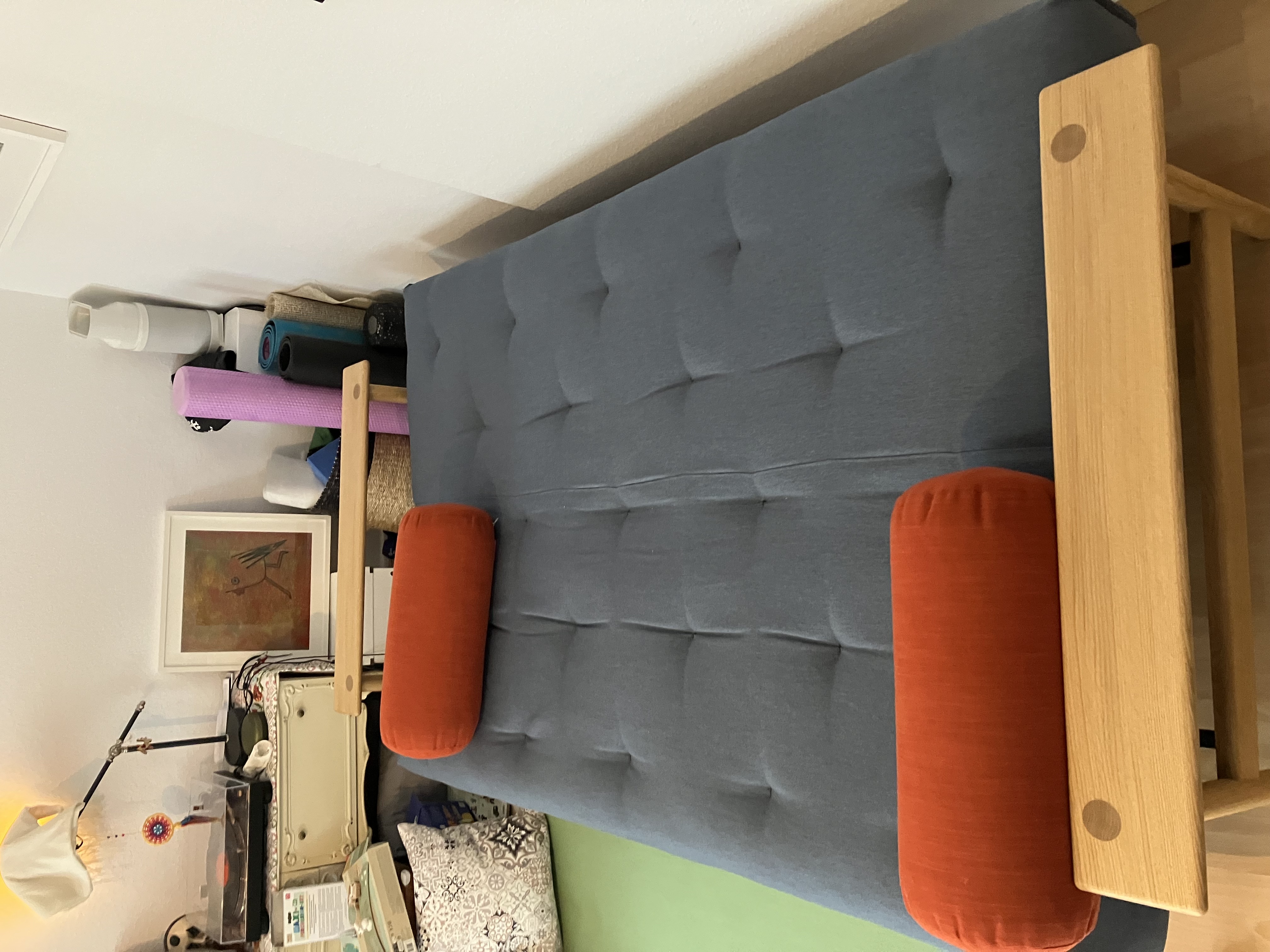 Baldar Schlafsofa Holz Blau