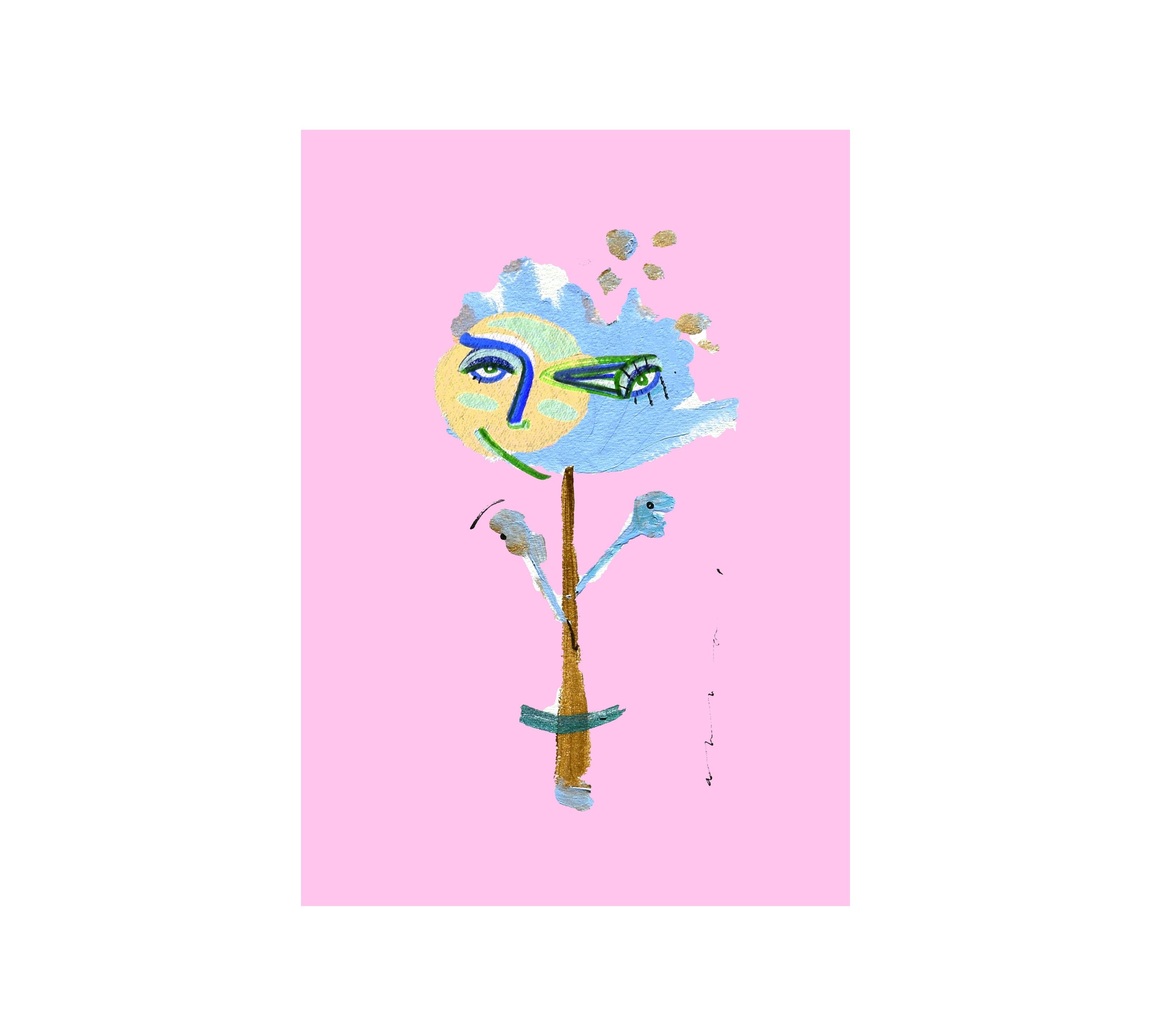 Lluna Flower Art Print Multicolored