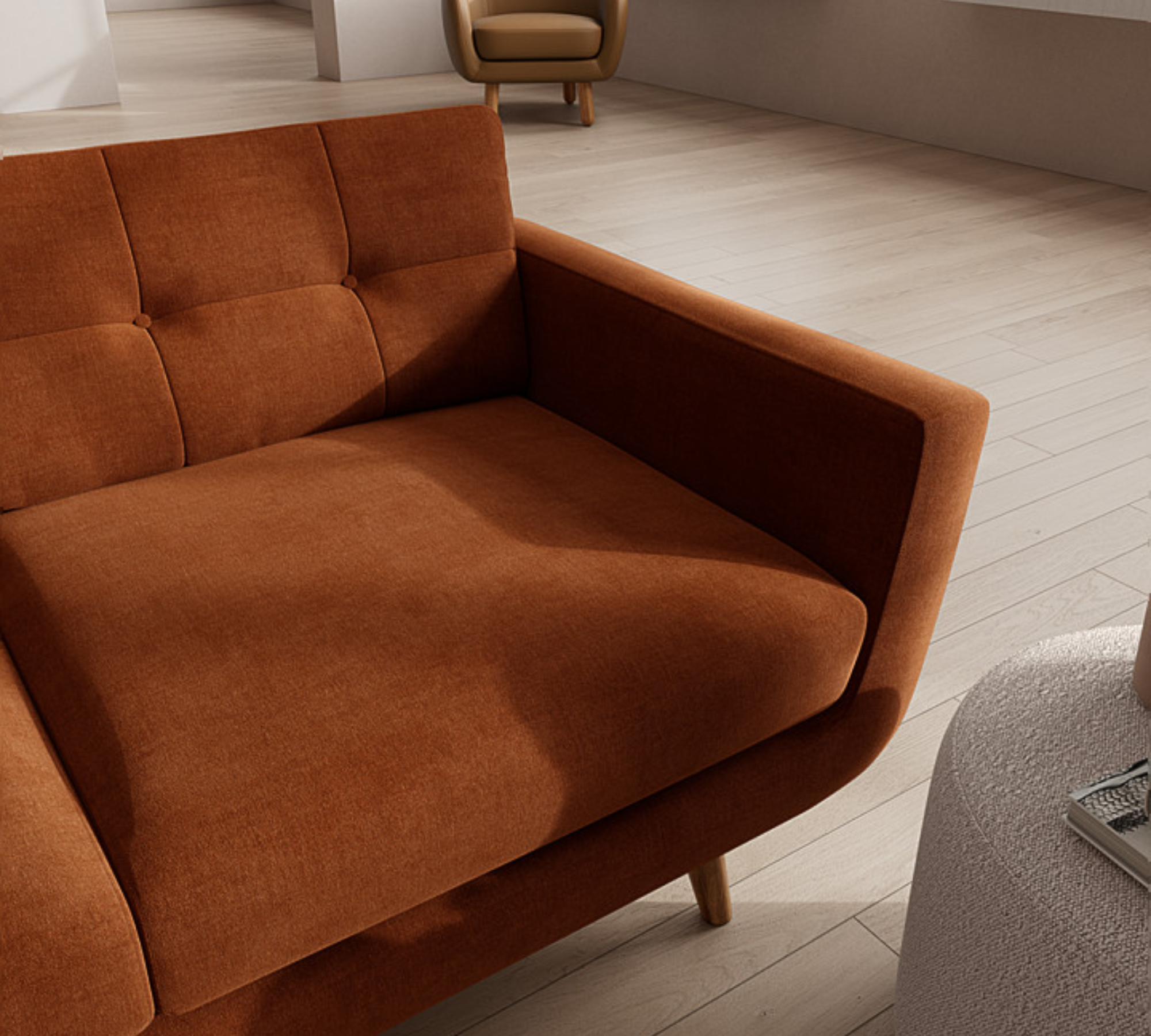 Vera Sofa 2-Sitzer Moss Rust