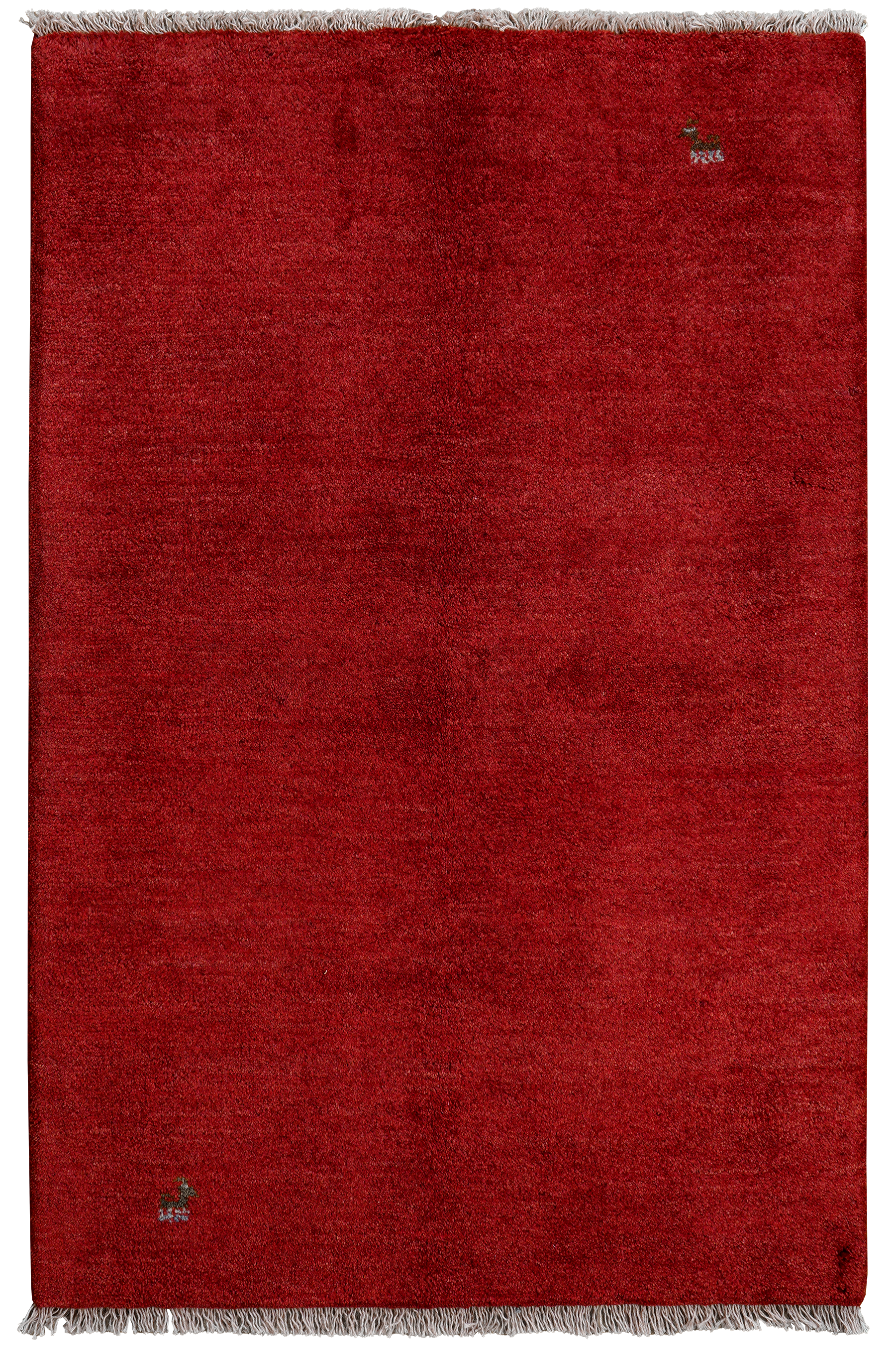 Gabbeh Teppich Wolle Rot