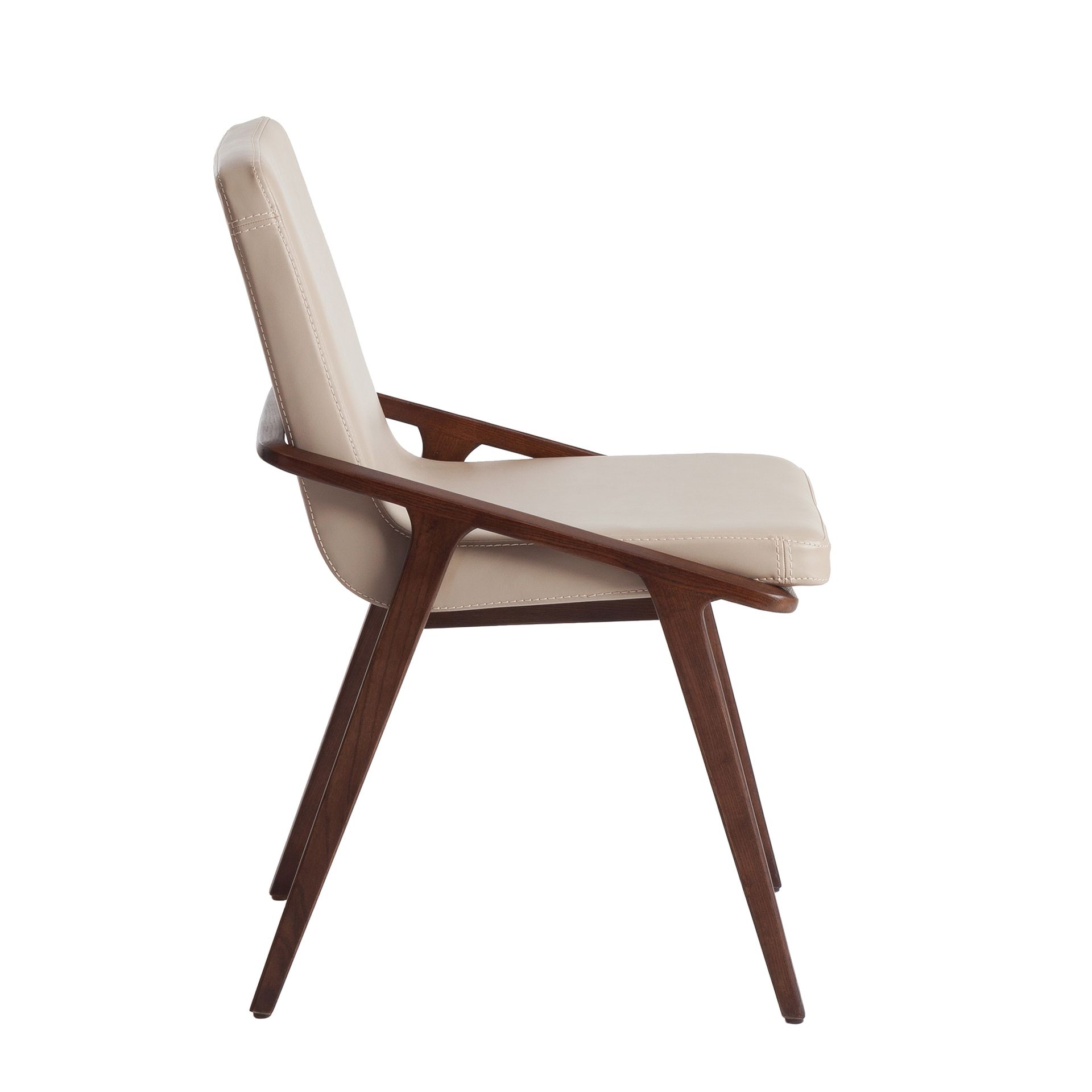 Dining chair faux leather beige