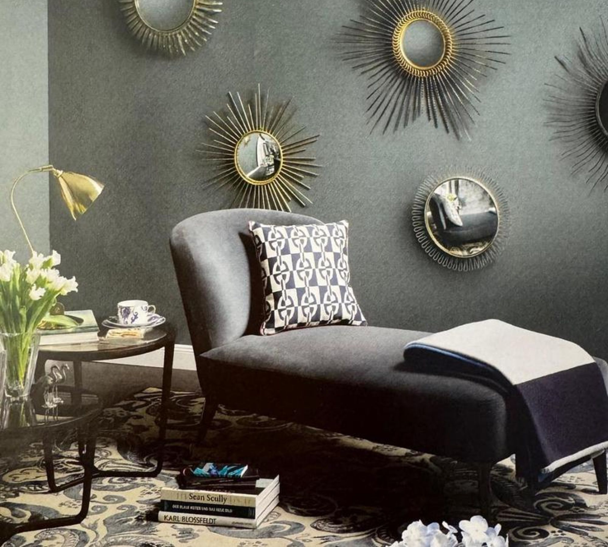 Chaise-longue Minotti Titan Blue