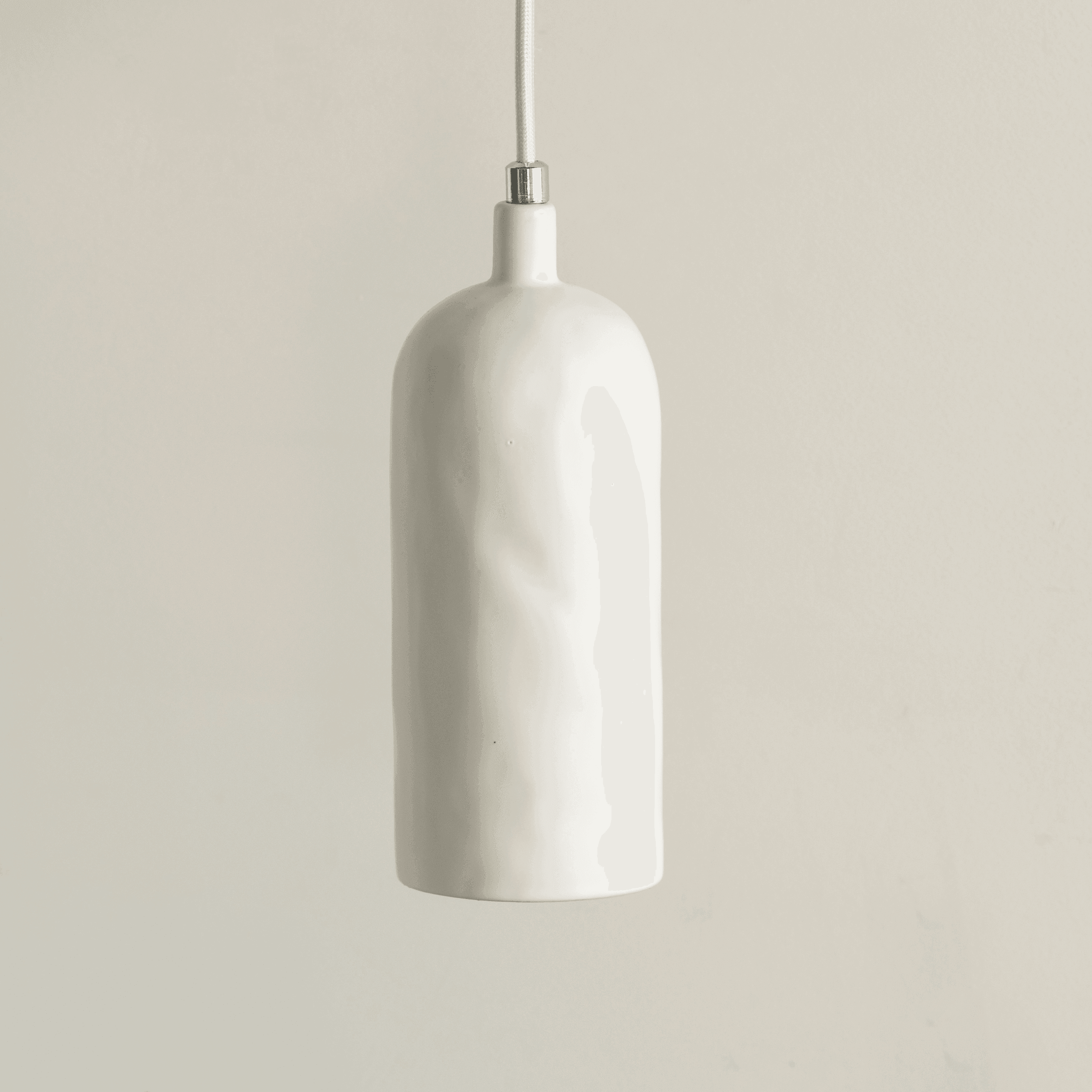 Tiny pendant lamp ceramic white