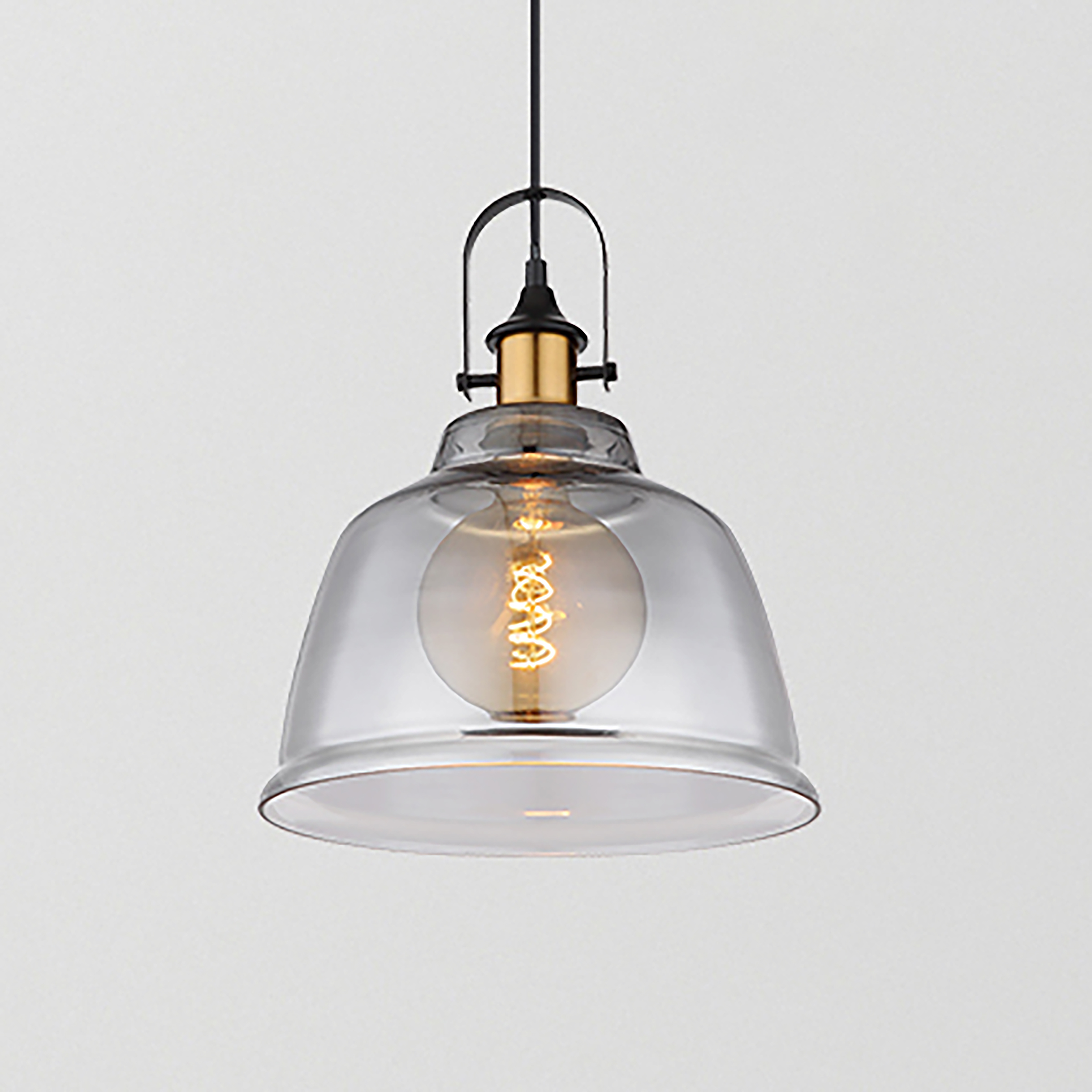 1-Flammig Dorothea Typ B Pendelleuchte Farbglas Eisen 