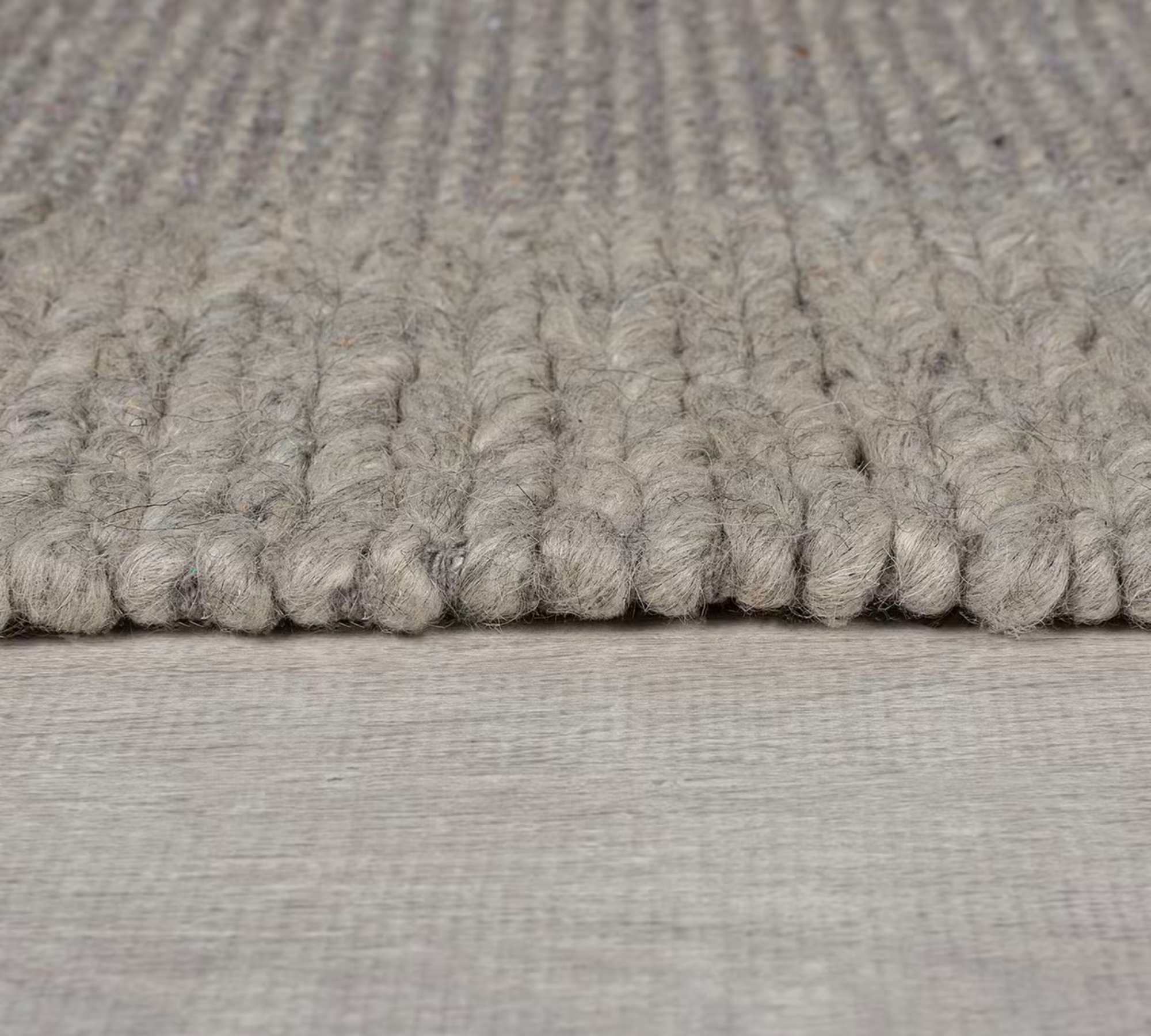 Rug Carpet Wool Grey 200 x 290 cm