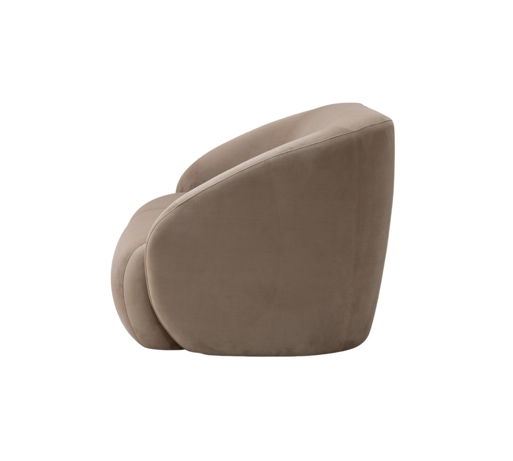 Blanca Sofa 2-Sitzer Samt Warm Beige