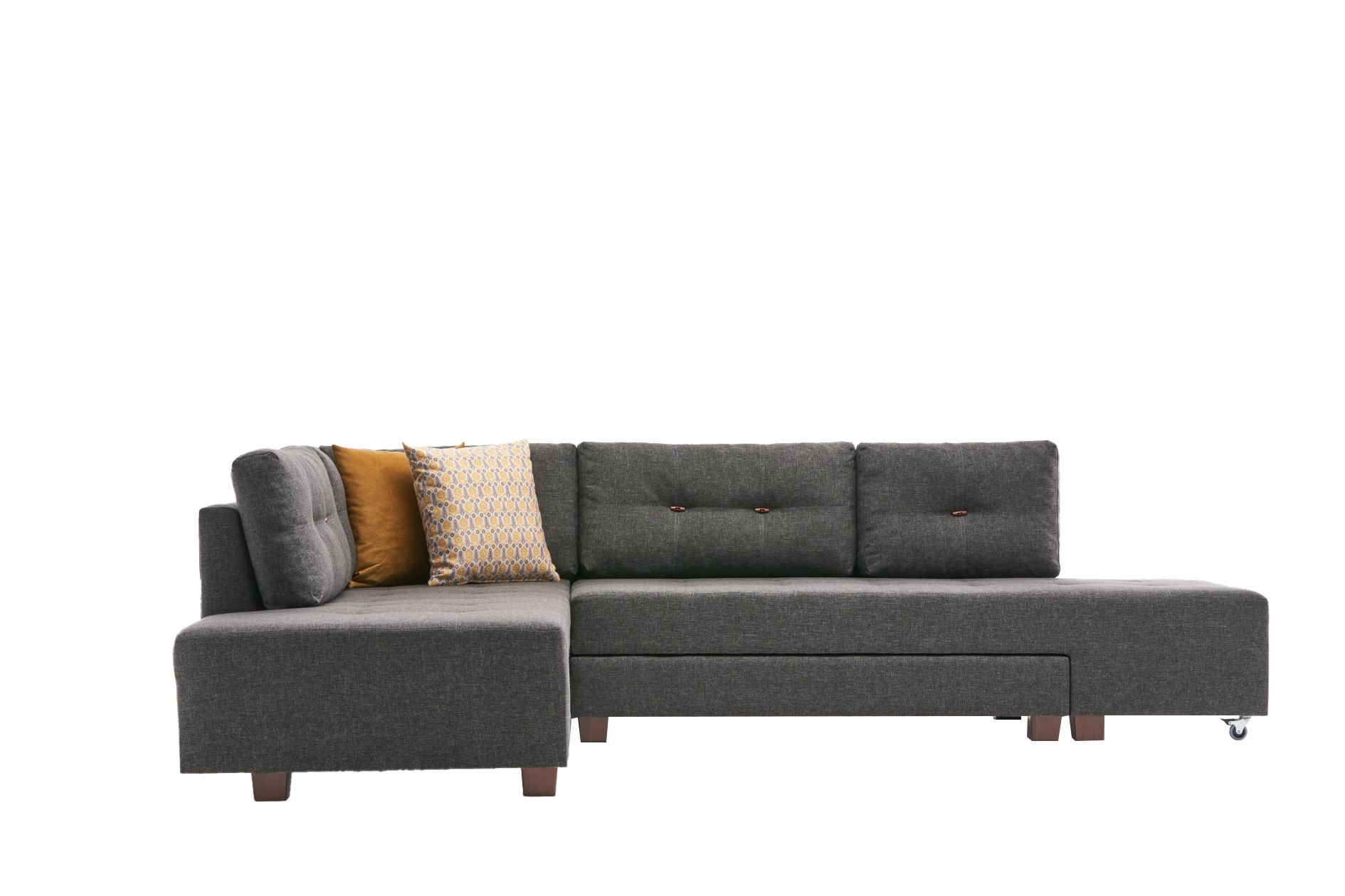 Manama Corner Sofa Bed Left - Anthracite