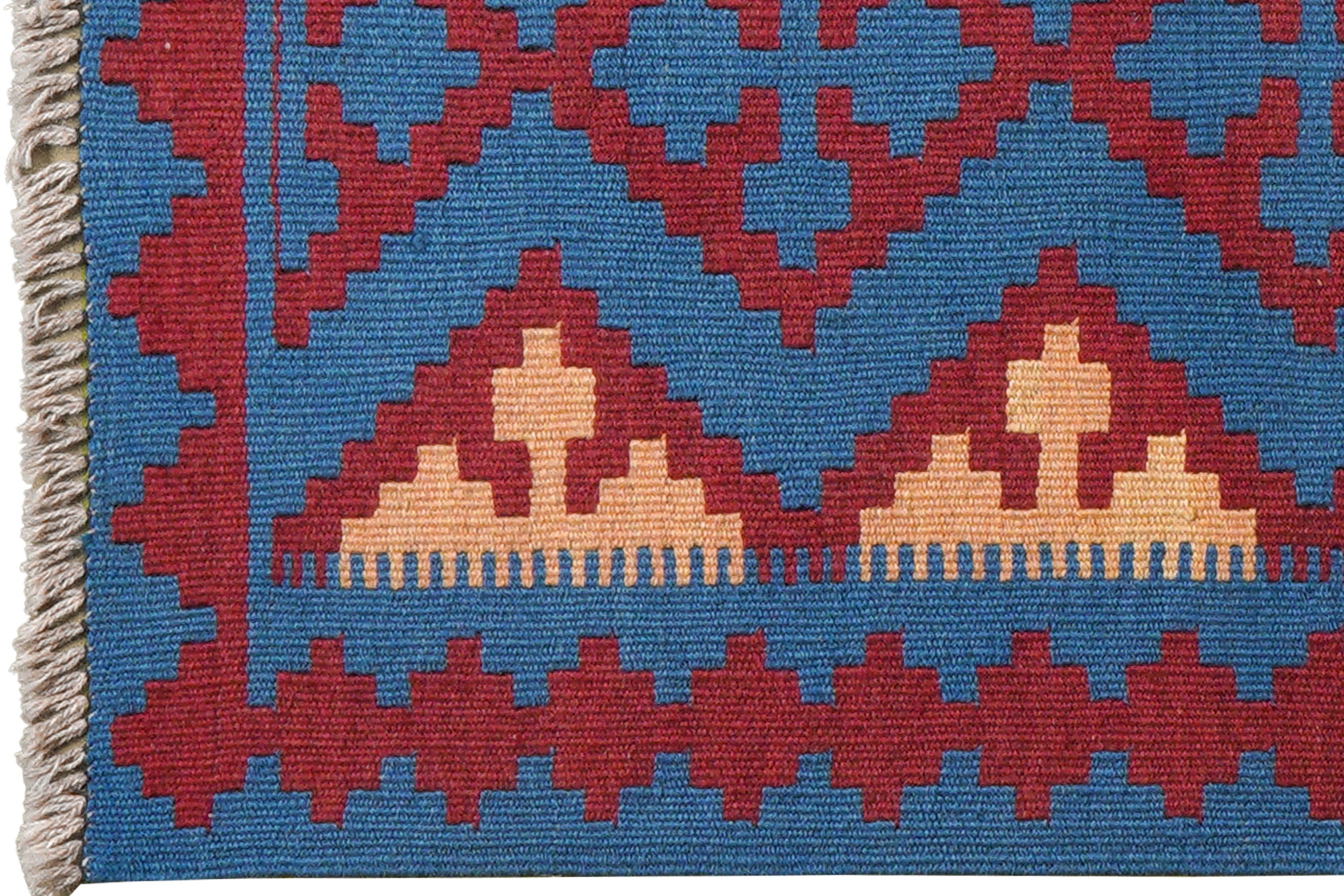 Kilim Gashgai Teppich Blau