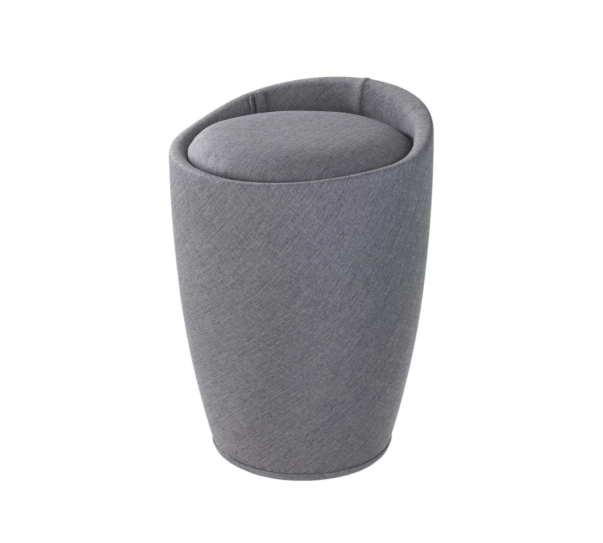 Badhocker Kunststoff Grau