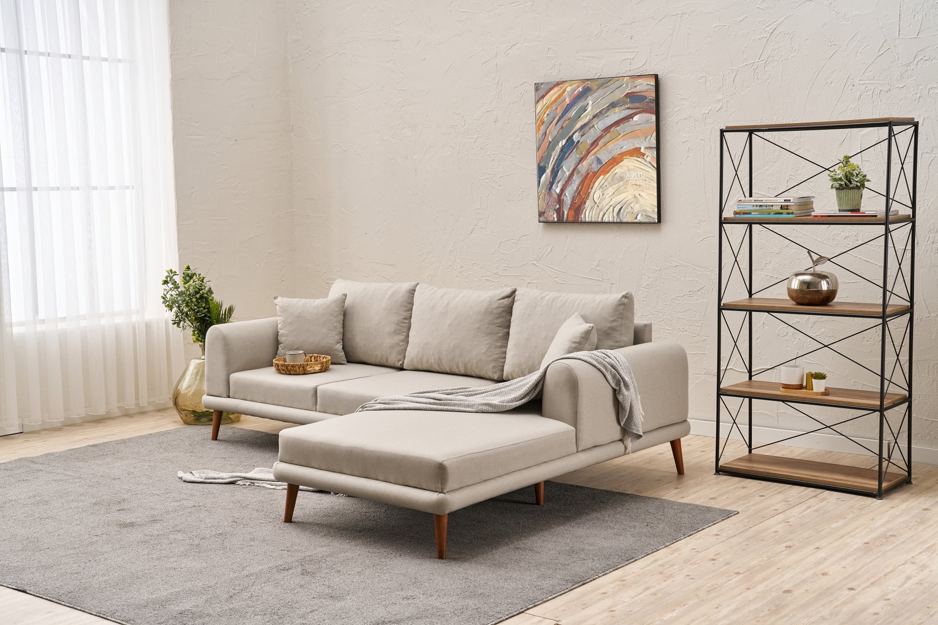 Seren Sofa Récamiere Rechts Creme