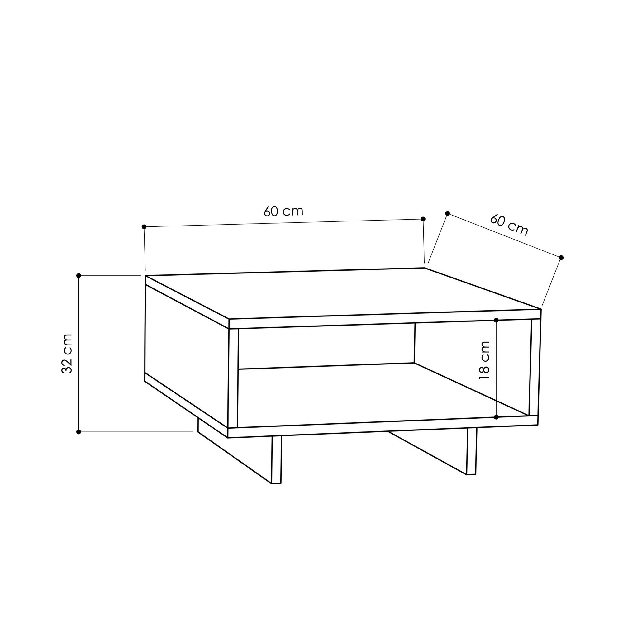 Hola Couchtisch Oak Anthrazit