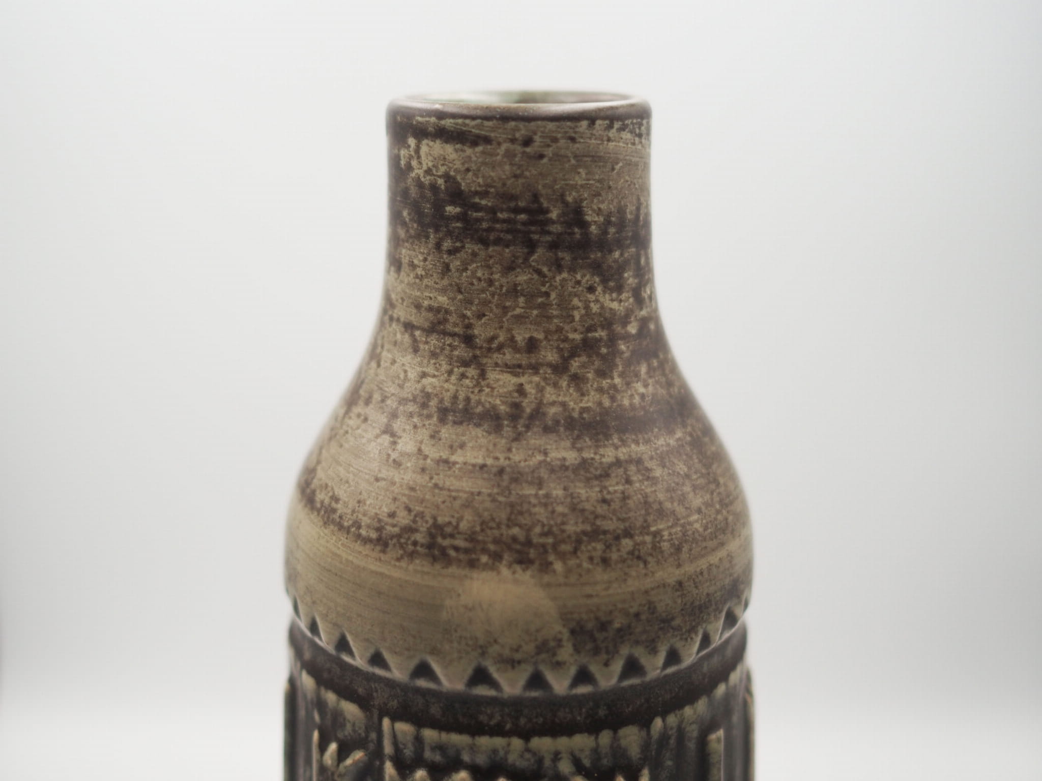 Vase Keramik Grün 1960er Jahre
