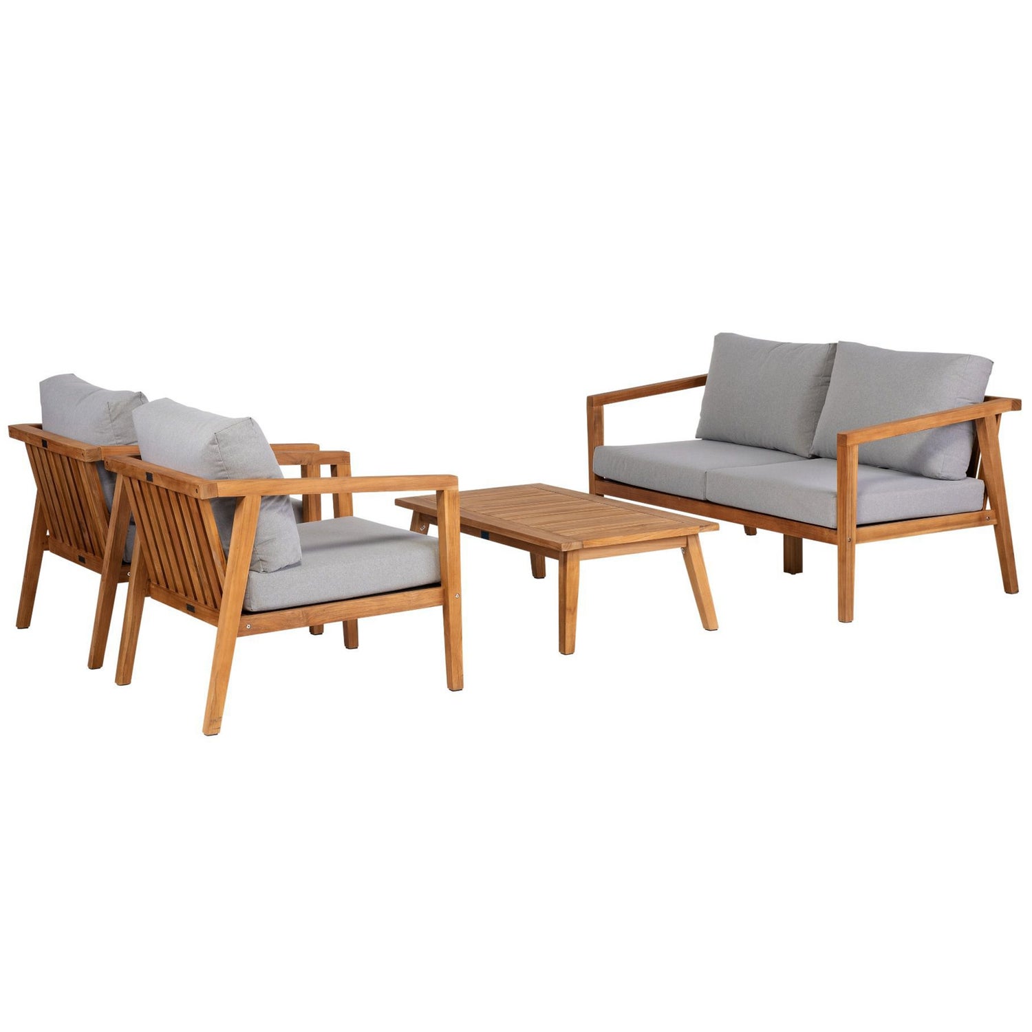 Lucca Sofa- und Couchtischset Teakholz
