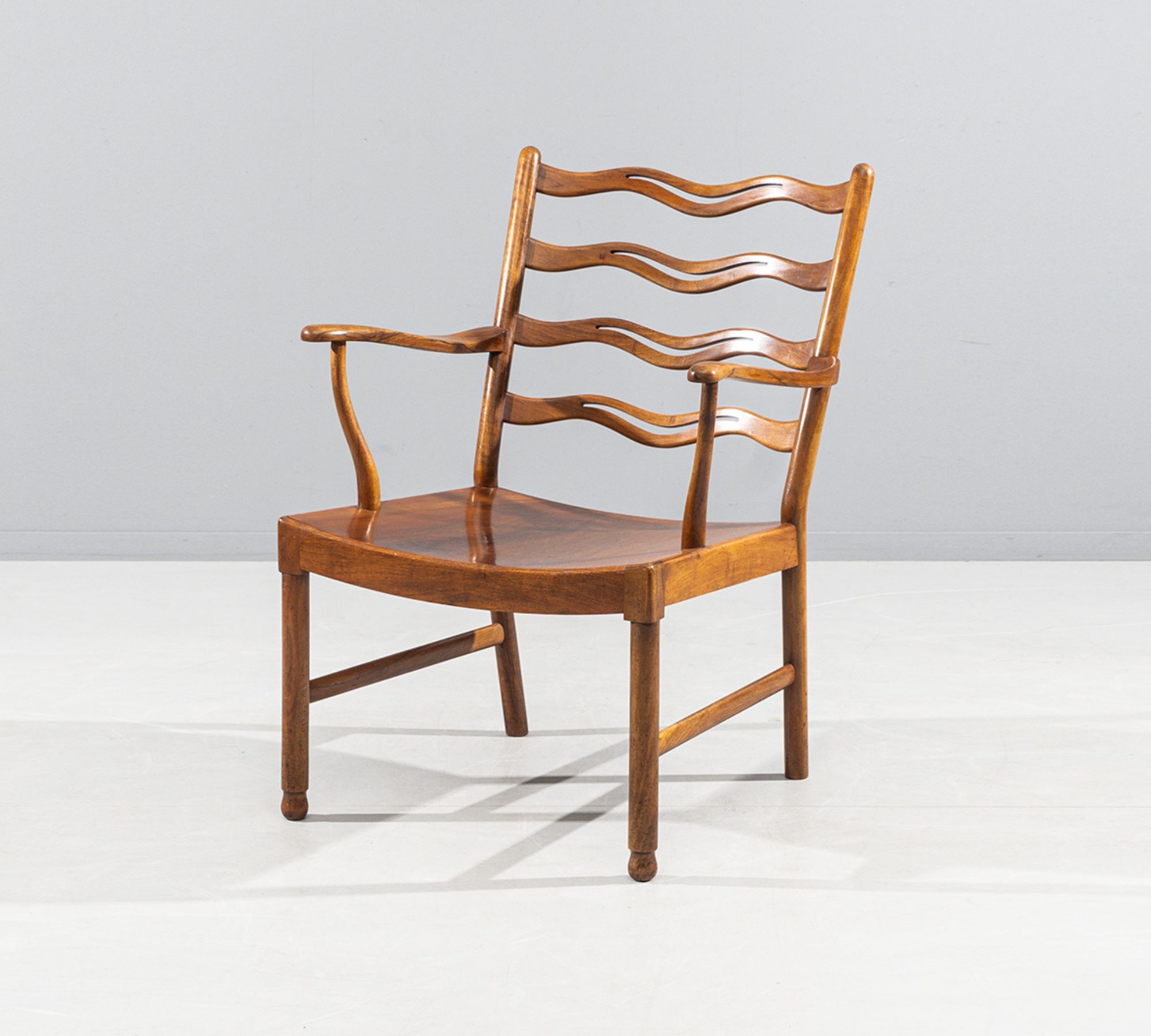 Ladderback Chair von Ole Wanscher Nussbaumholz