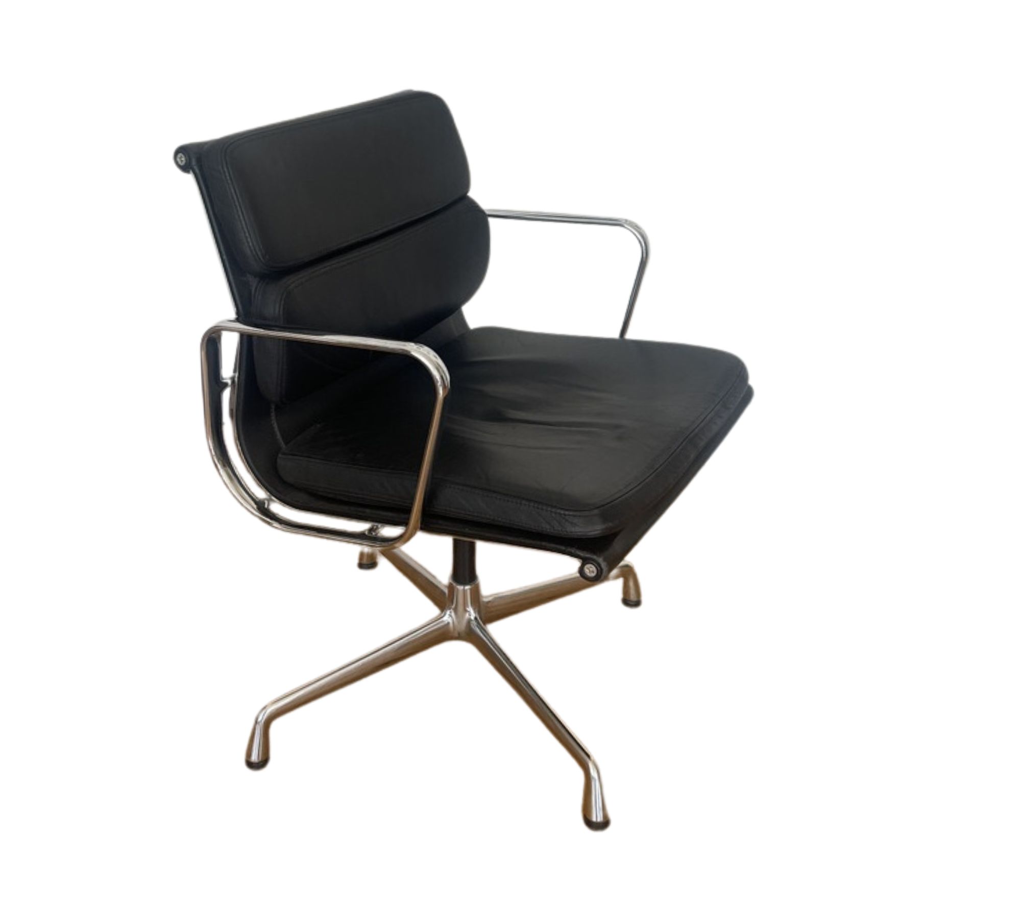 Vitra Eames EA208 Soft Pad Chair Leder Schwarz