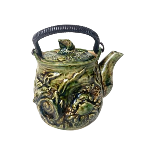 Vintage Teekannen Keramik Grün
